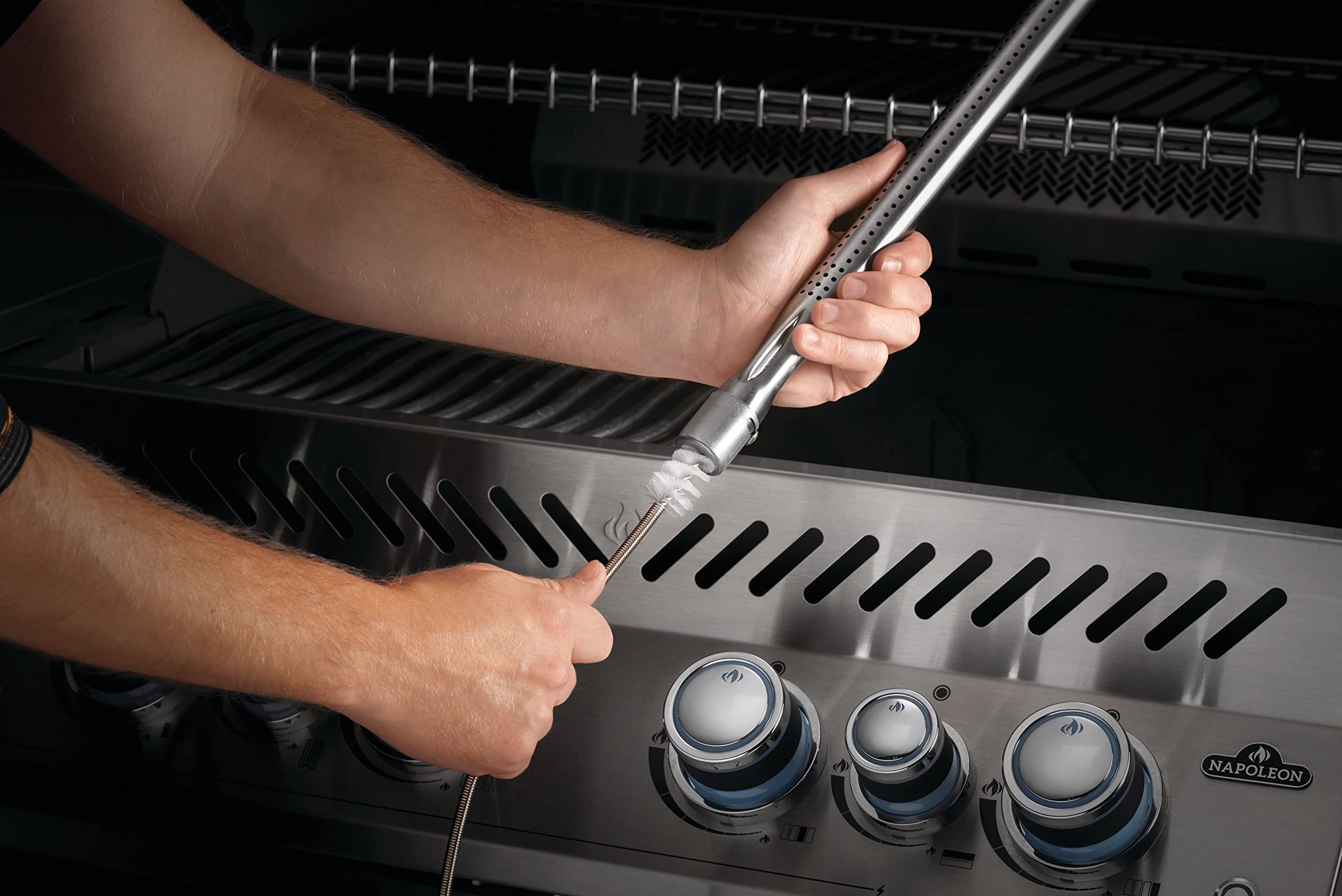 Napoleon Gas Grill Cleaning Tool Set Bbq Grill Maintenance Accessory, Four Piece Set, Includes Angled Cooking Grid Cleaning Brus