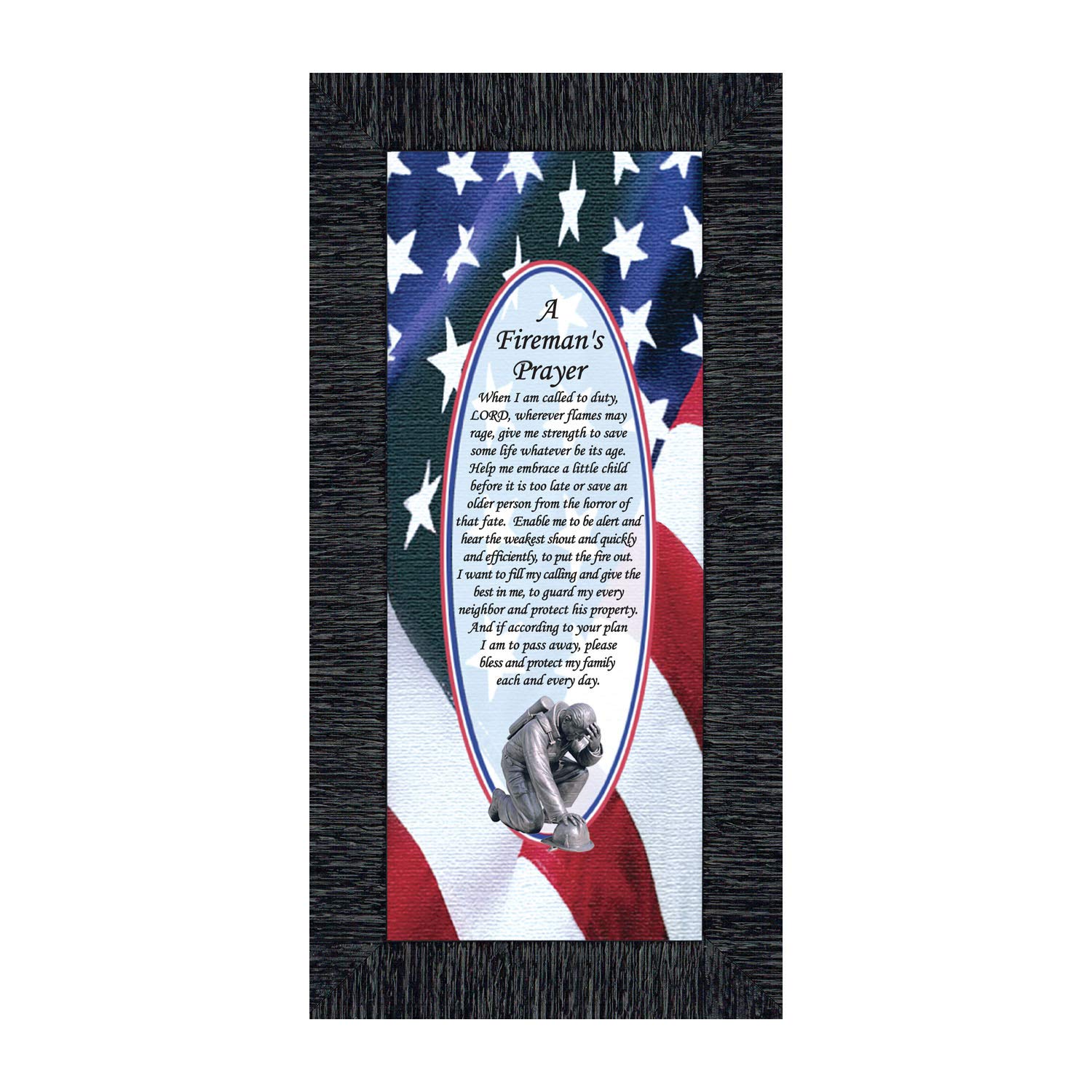 Crossroads Home D  cor Firemans Prayer Picture Frame, Firefighter Decor, Firefighter Graduation Present, 7795CH