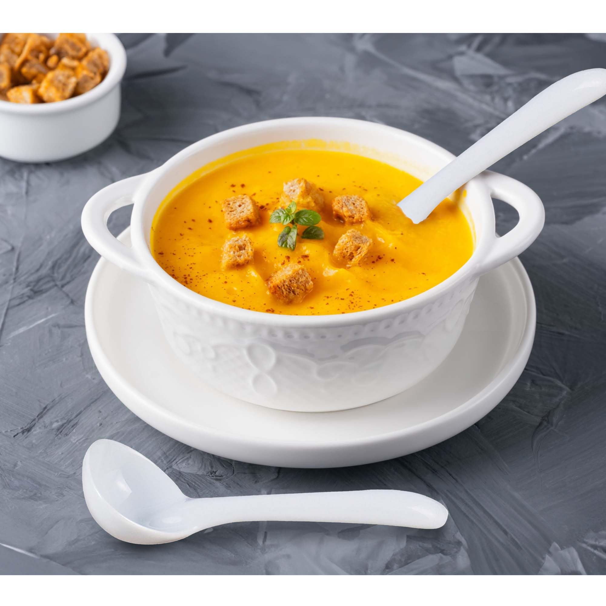 Hic Kitchen Gravy Ladle, Fine White Porcelain, 1-Ounce