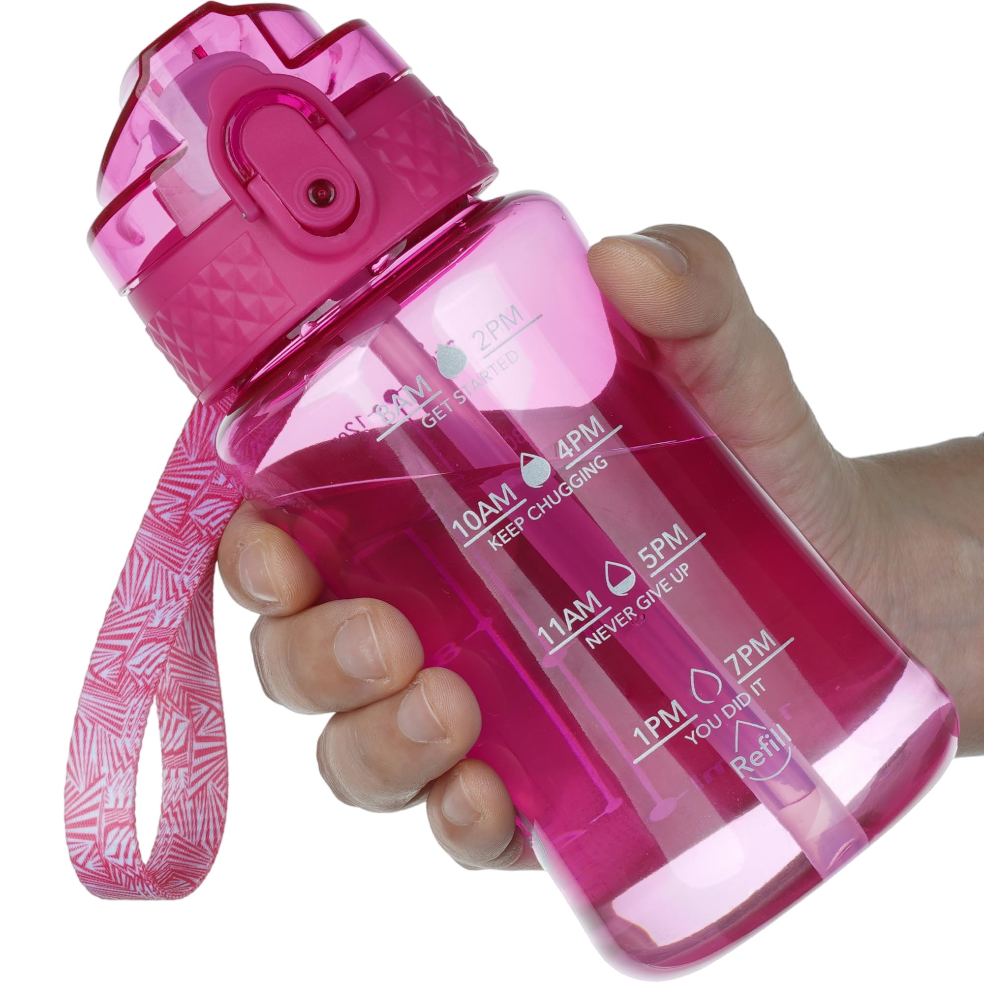 OLDLEY 12oz Kids Motivational Water Bottle with Silicone Straw, Leak-Proof Tritan BPA-Free, Reusable for School Girls & Boys, Eg