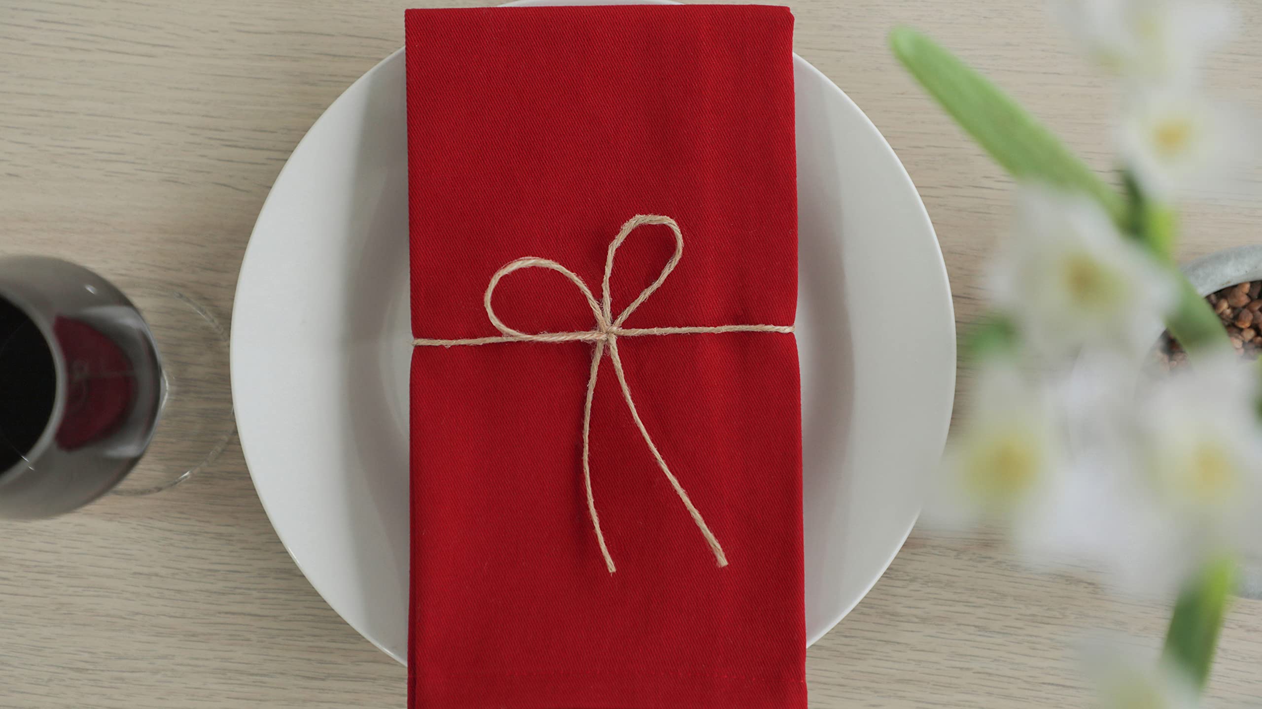 Amour Infini Cotton Cloth Napkins Set Of 12 Washable Soft Premium Hotel Quality 18X18 Inch Dinner Napkin For Parties, Weddings A