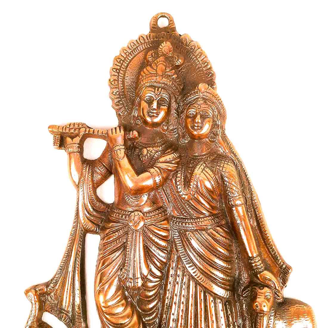 Apka Mart The Online Shop Radha Krishna Idol Wall Hanging Art | Wedding Gift for Couples - for Home, Living Room, Office, Puja,