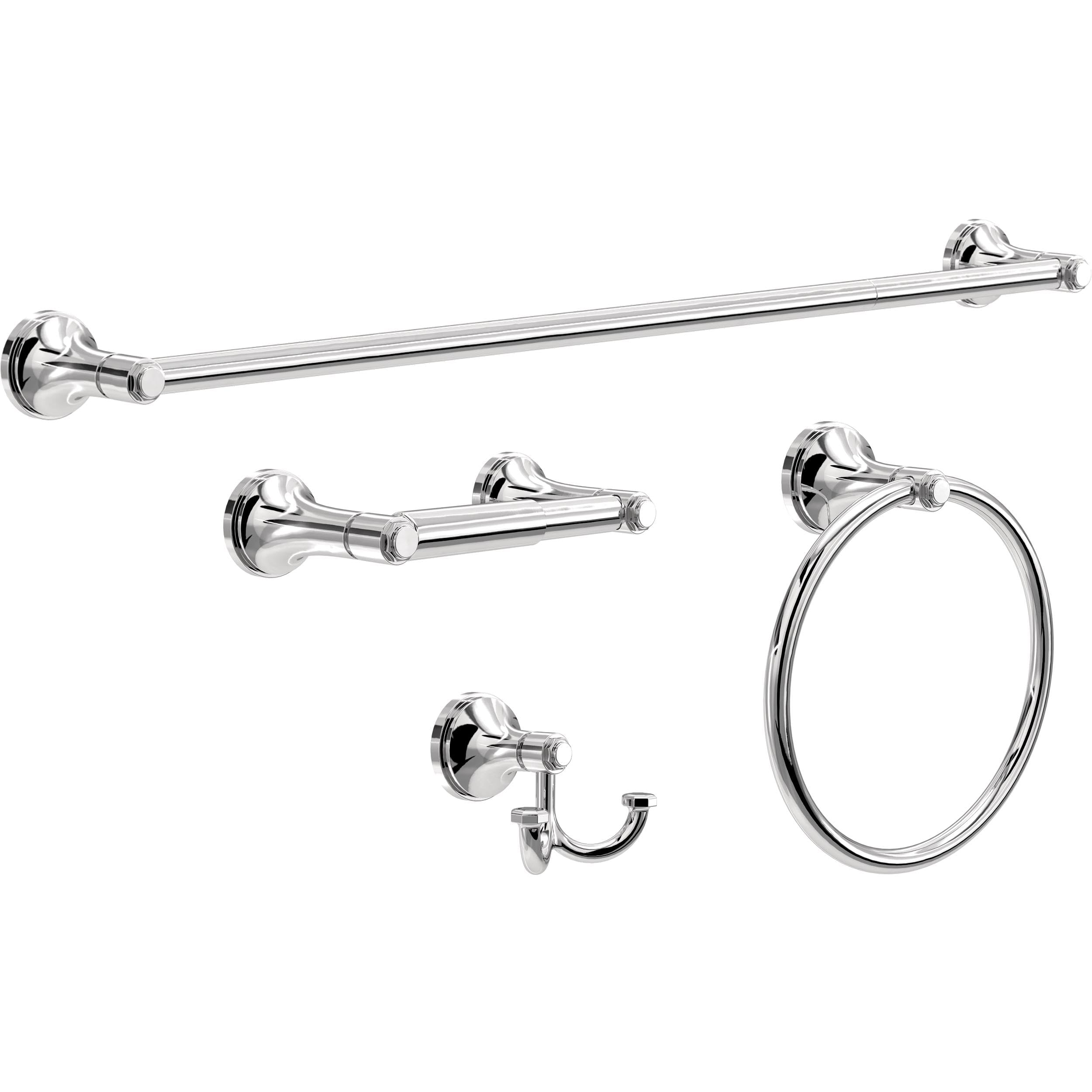 Franklin Brass Woodruff (1-Pack) Toilet Paper Holder Polished Chrome Tissue Roll Holder For Bathroom Organization And Storage Sp