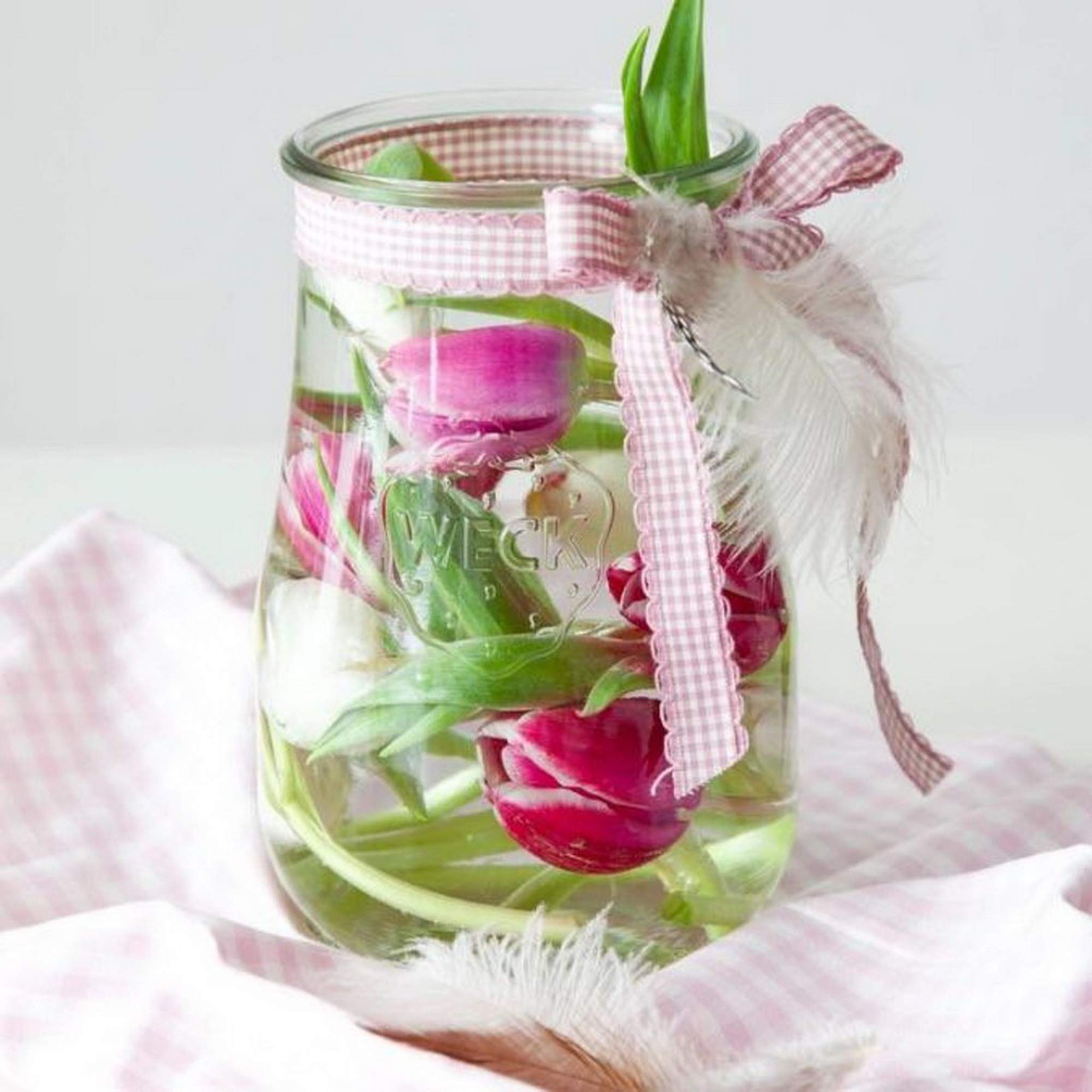 Weck Jars - Weck Tulip Jars 1.5 Liter- Large Glass Jars For Sourdough - Starter Jar With Glass Lid - Wide Mouth - Suitable For C