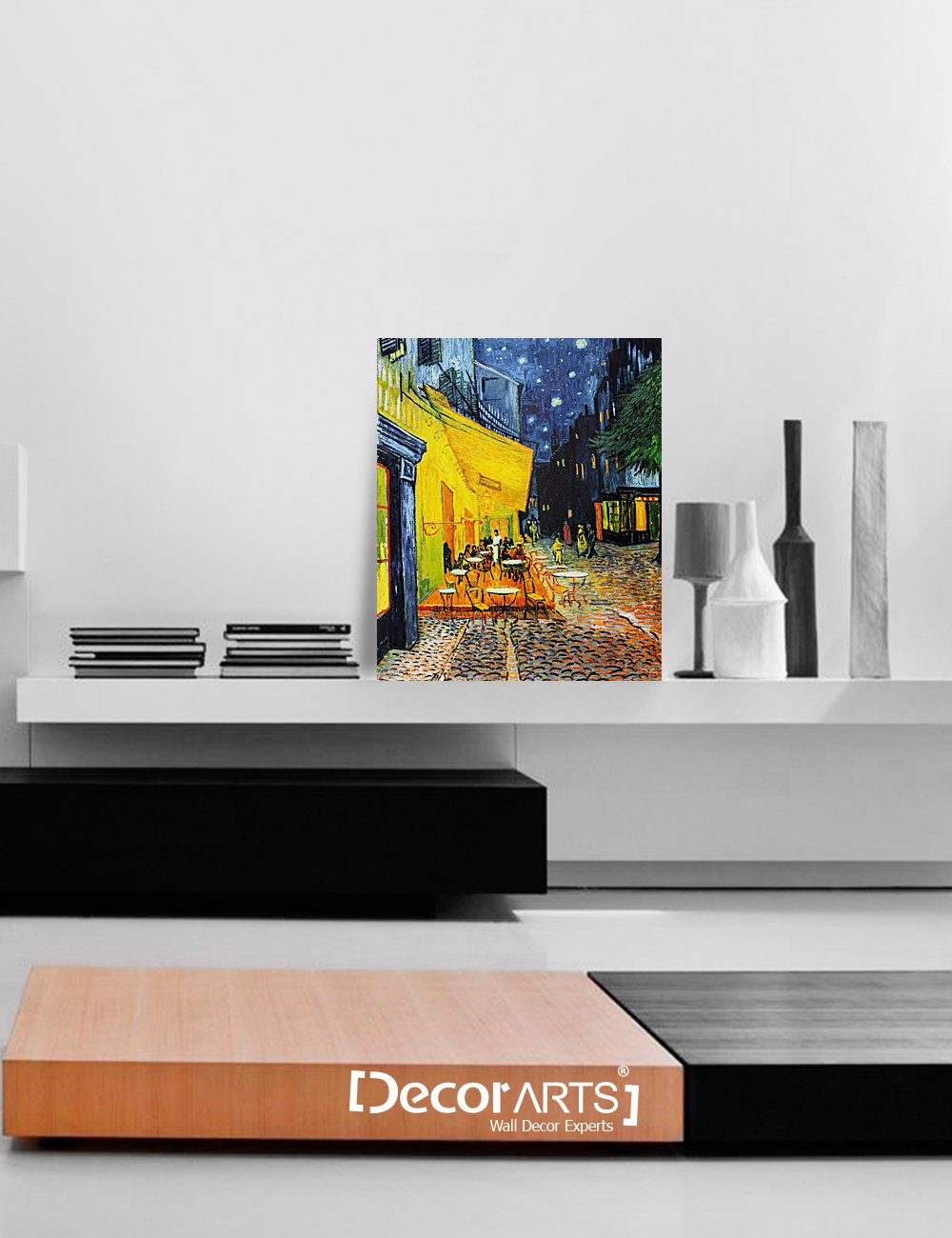 Decorarts - Cafe Terrace At Night By Vincent Van Gogh. Oil Painting Reproduction. Giclee Print On Canvas. Ready To Hang Wall Art