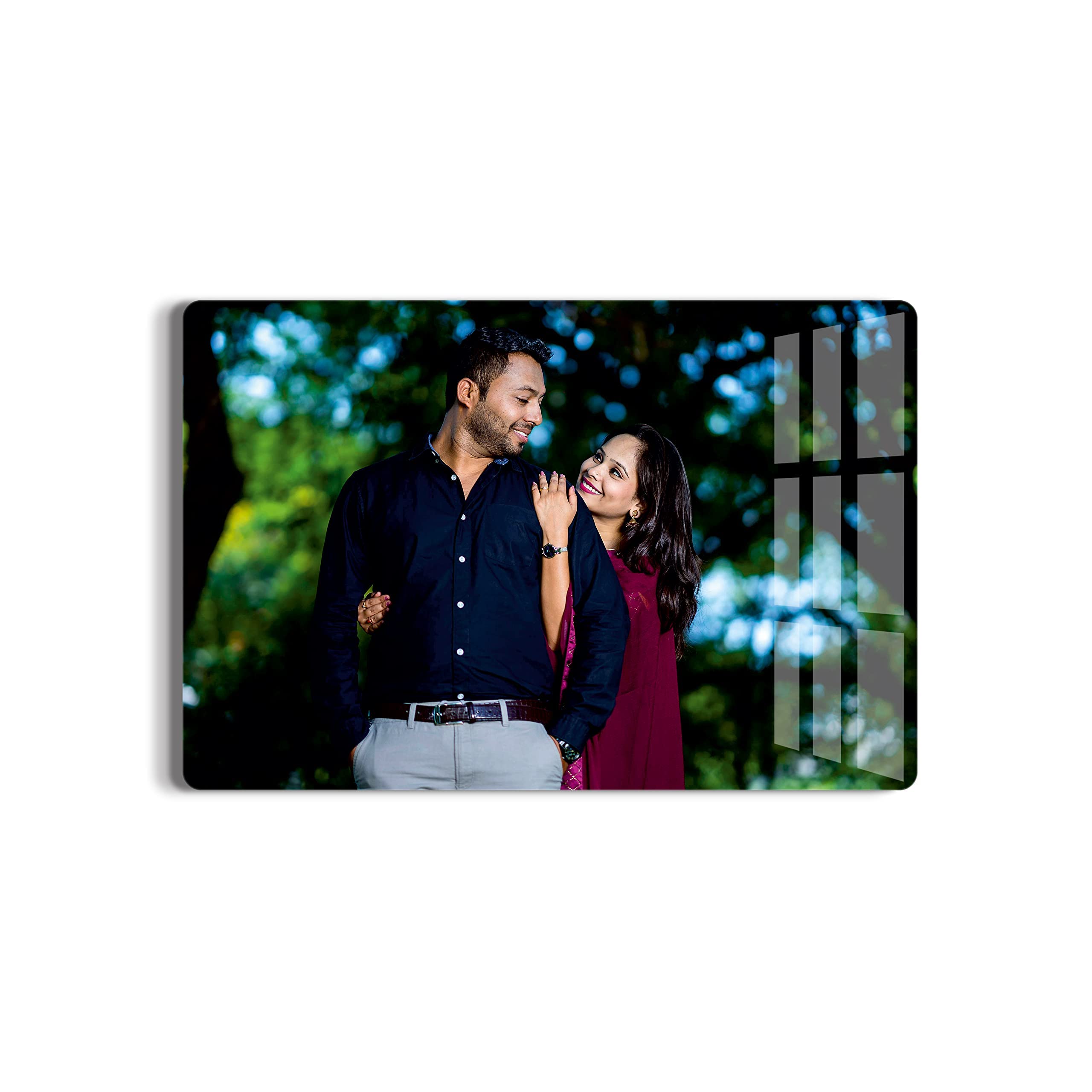 Upaharam Customised/Personalized Clear Acrylic Wall Mount Frameless Picture Photo/Poster Frame For Anniversary, Birthday, Specia