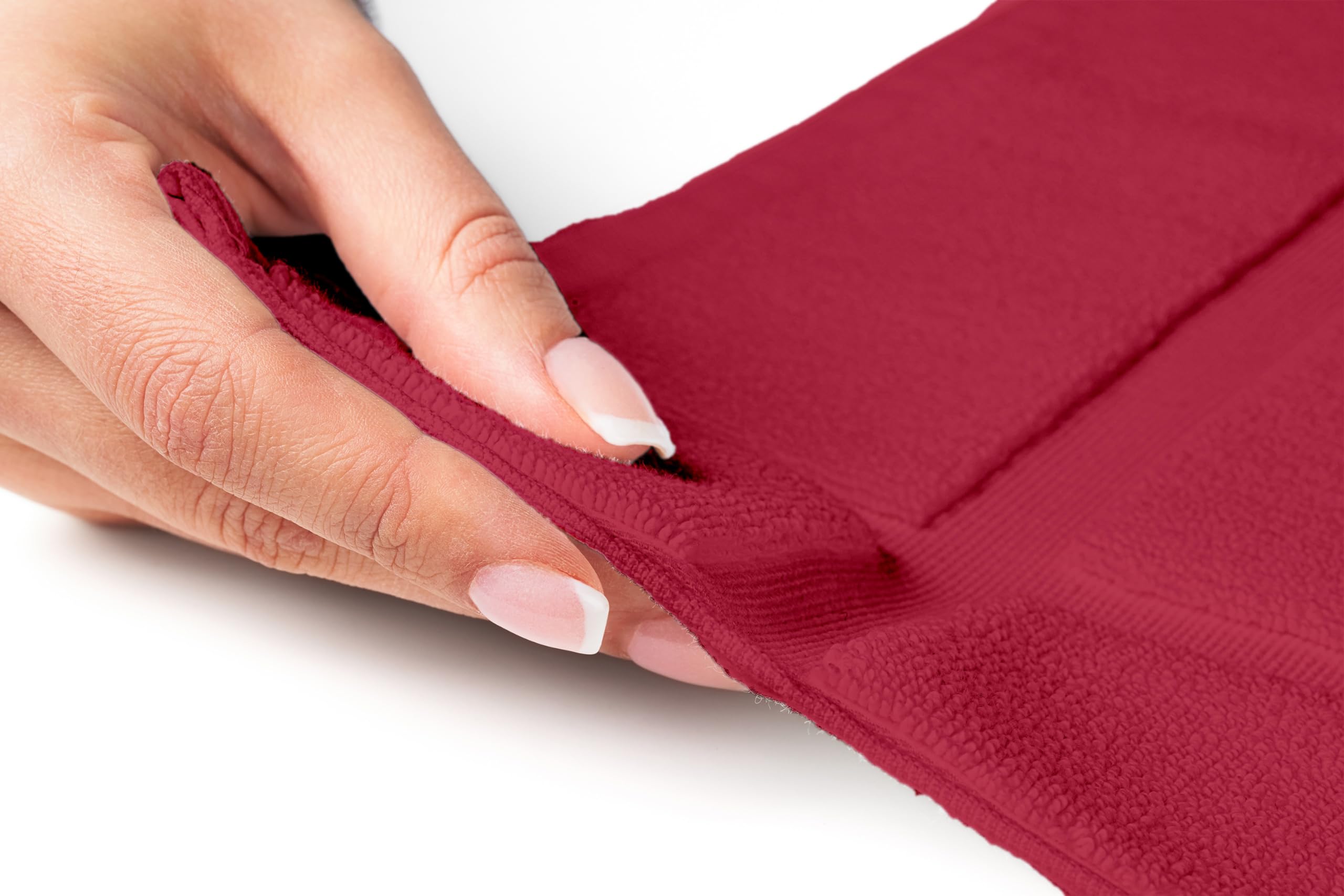 Ample Decor Cotton Bath Mats Set Of 2 34 X 20 Inches, 1350 Gsm Oeko Tex Certified Solid Construction Thick & Plush, For Bathroom