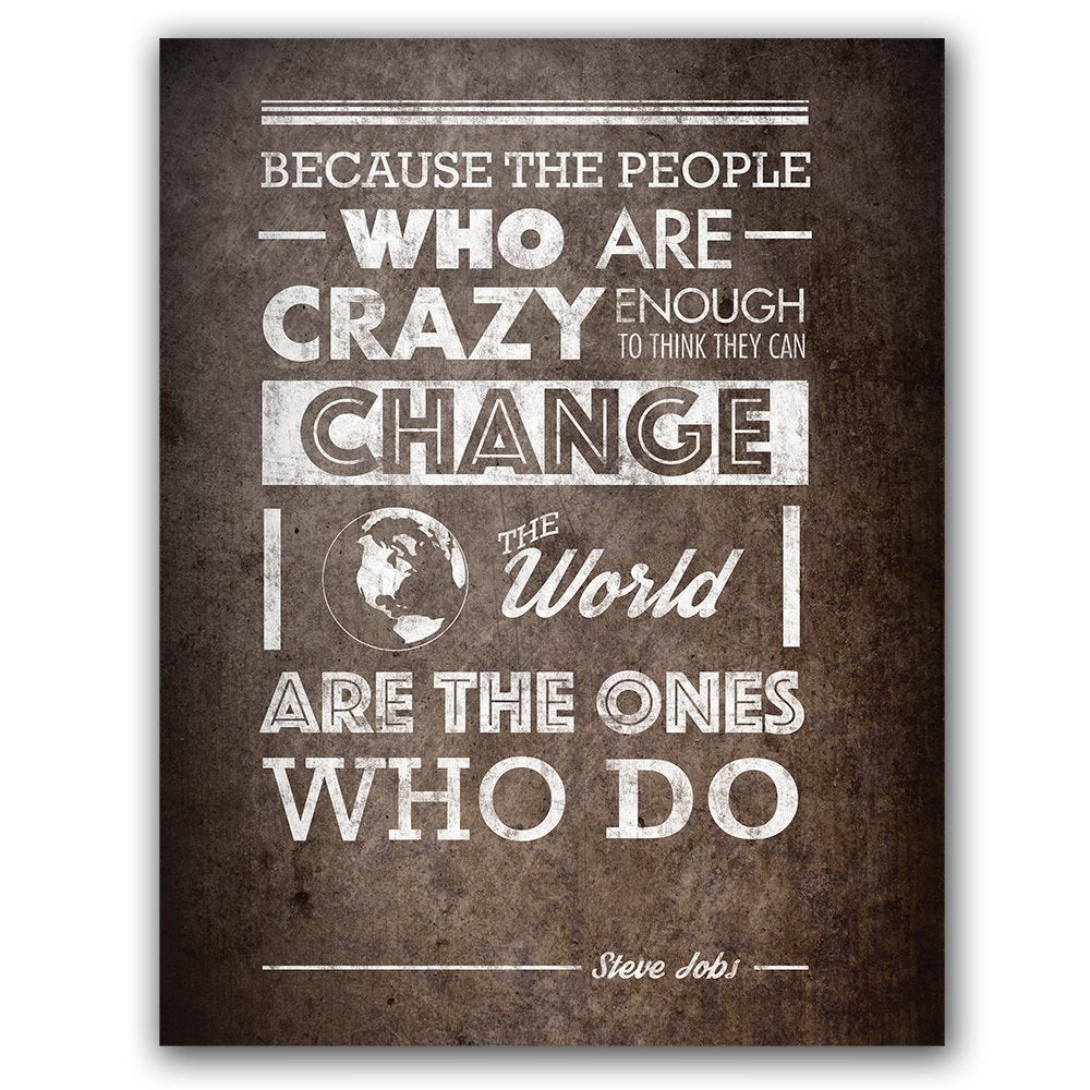 Personal-Prints Steve Jobs Quote - The Crazy Ones Triptych