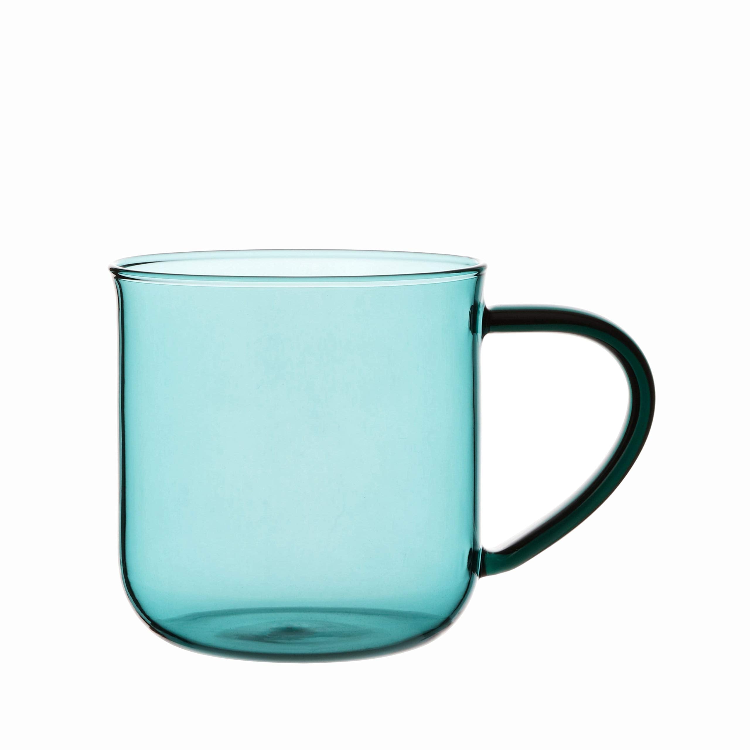 Viva Minima Eva Blue Glass Tea Cup - 14 Oz / 400 Ml Coffee Mug