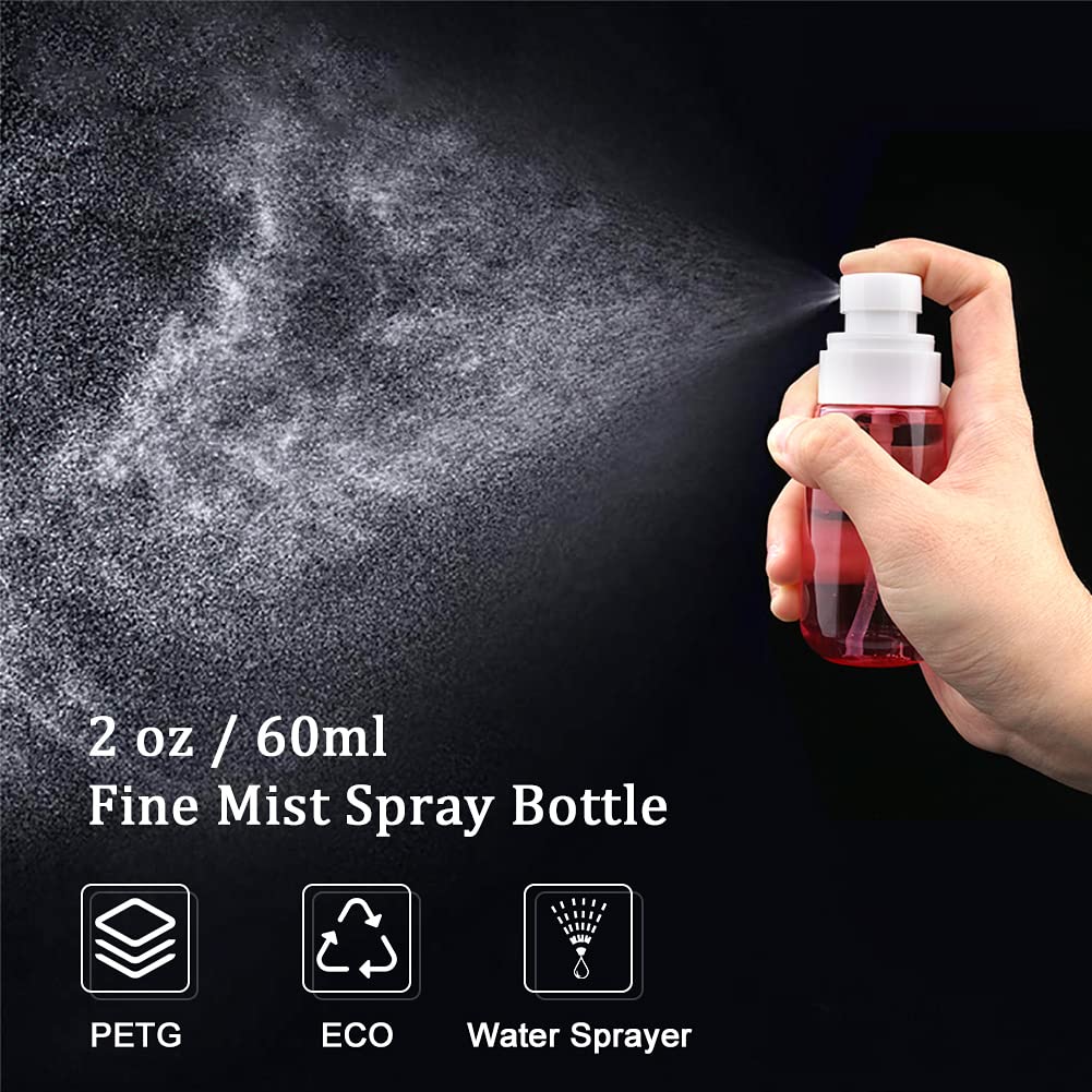 Cosywell Travel Size Spray Bottle Tsa Approved 2Oz 60Ml 3 Pack Leak Proof Fine Mist Spray Bottles Empty Plastic Refillable Mist