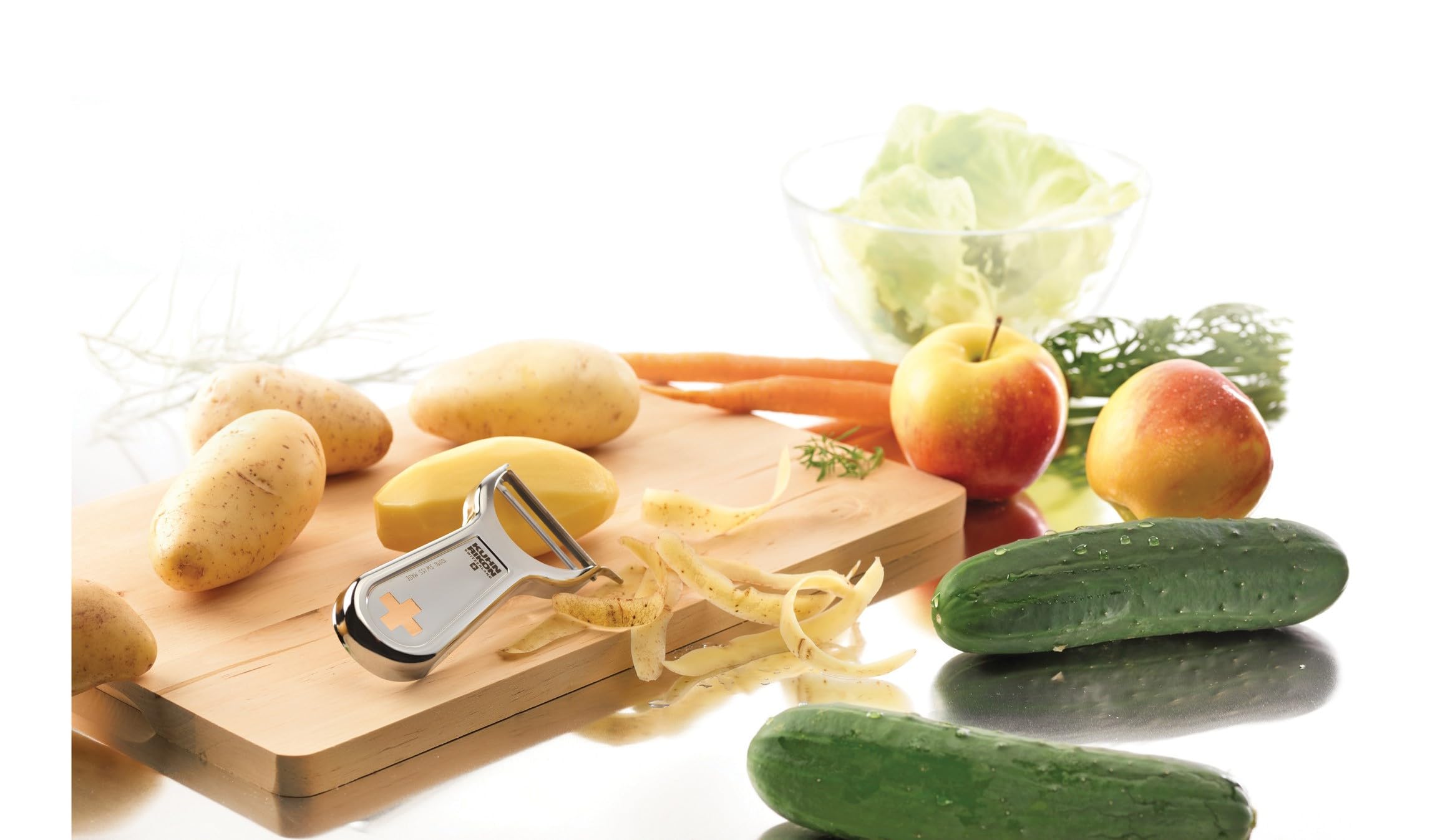 Kuhn Rikon Swiss Metal Peeler 4   , Stainless Steel