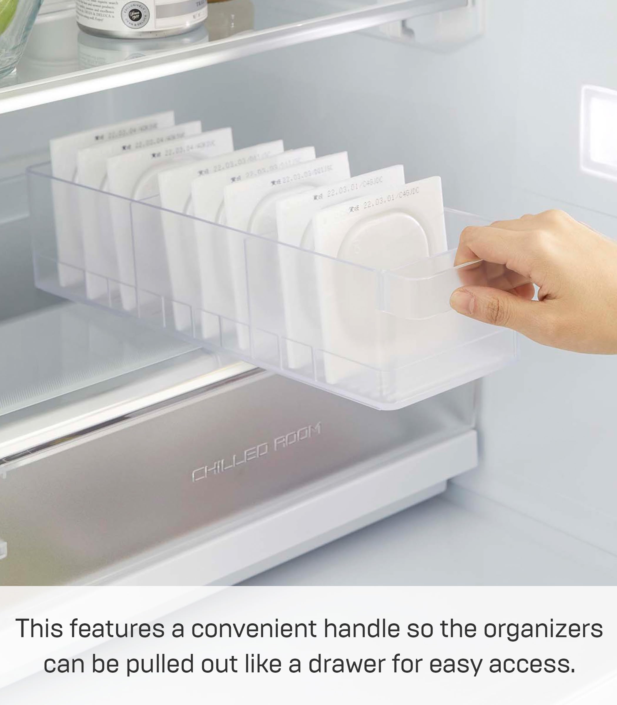 Yamazaki Home Tower Soda Can Organizer Dispenser For Refrigerator - Pop Or Bottle Holder For Fridge Or Cupboard Pantry With Hand