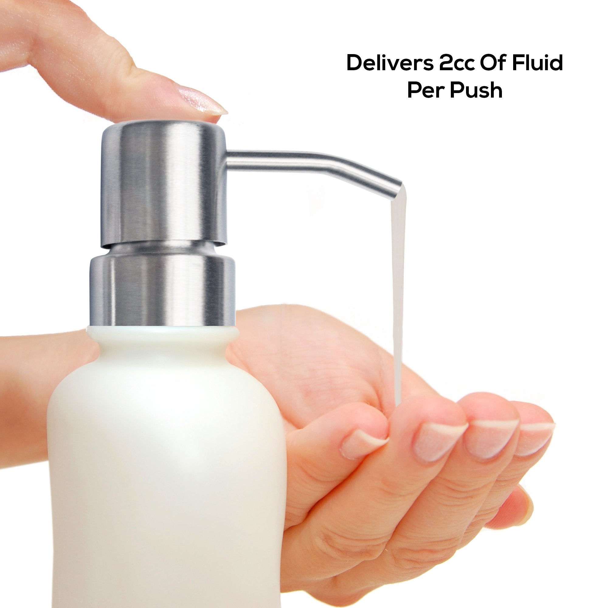 Bathroom Countertop Soap Dispensers (Brushed Nickel  4 Pack)