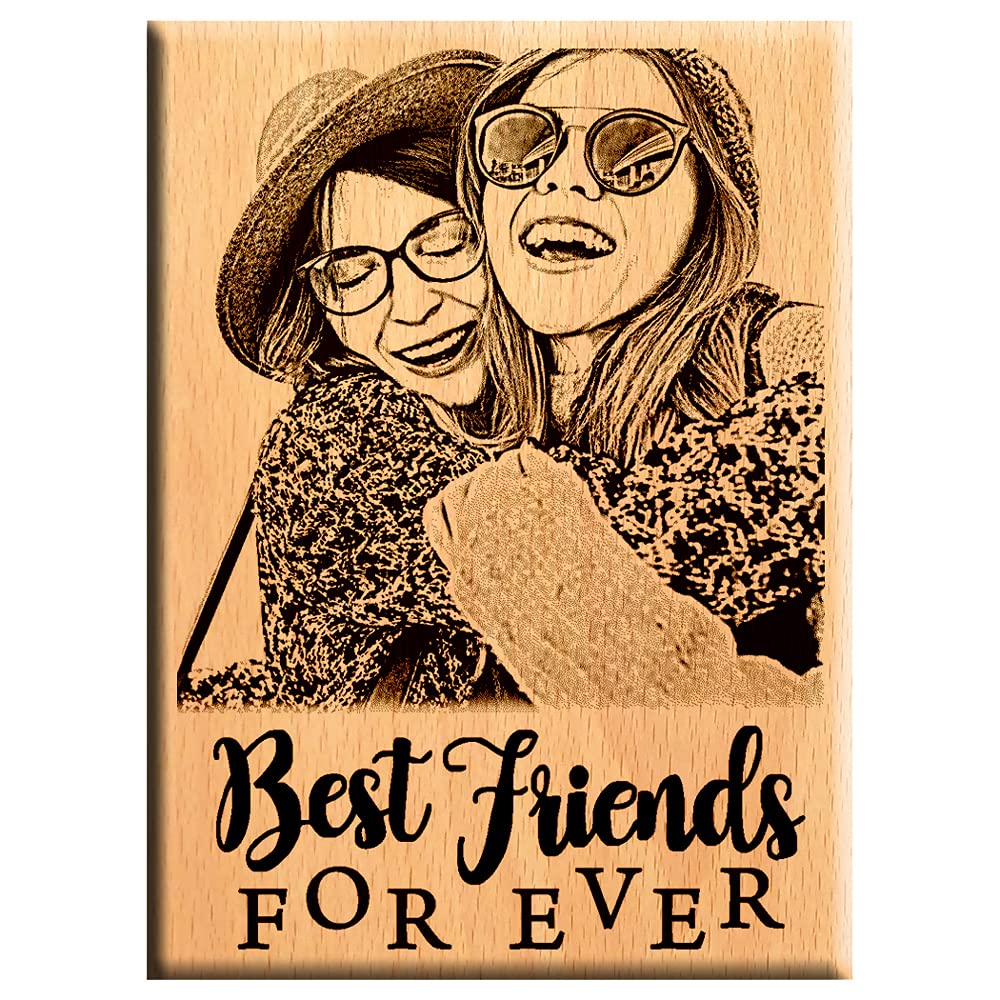Amazing Gifts Unique Friendship Day Gift  Personalize Engraved Wooden Plaque 5X4, Wall Mount