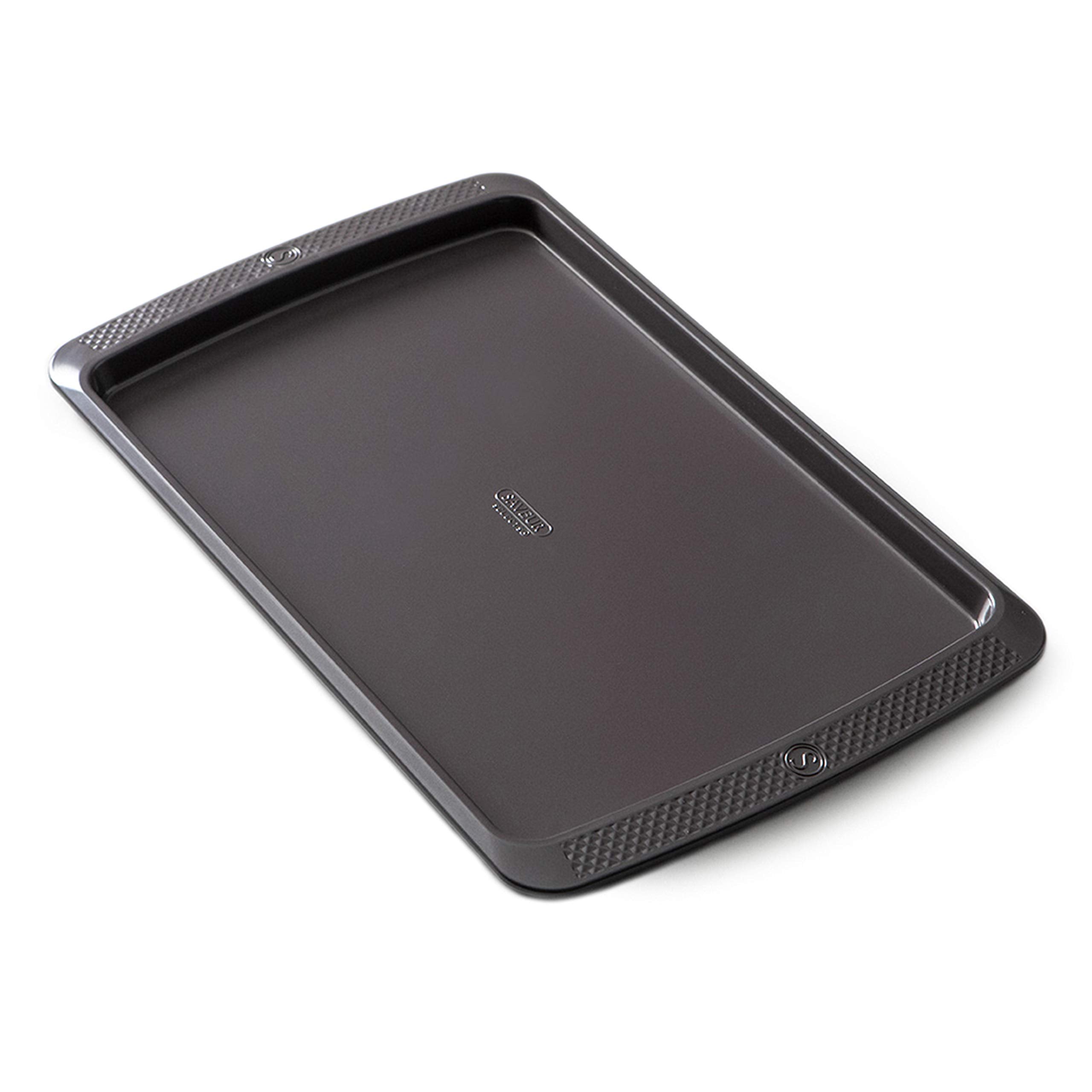 Saveur Selects Rimmed Baking Sheet, 11-Inch By 17-Inch, Non-Stick, Warp-Resistant Carbon Steel, Dishwasher Safe, Artisan Bakewar