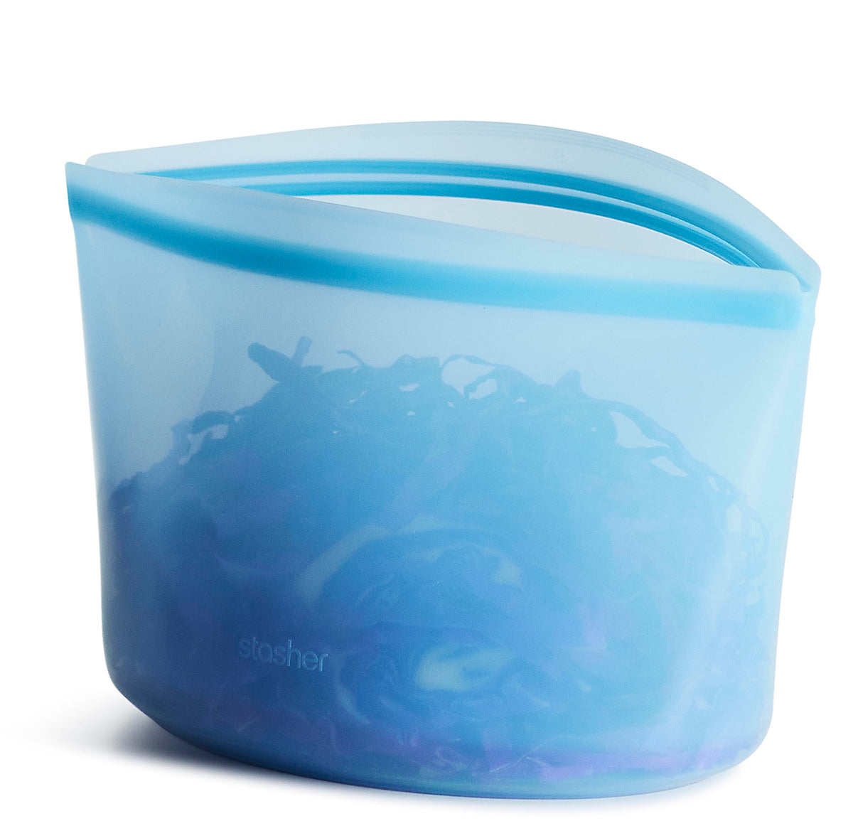 Stasher Premium Silicone Reusable Food Storage Bag, Blue | Microwave, Sous Vide, Dishwasher, Oven And Freezer Safe | Bpa Free, L