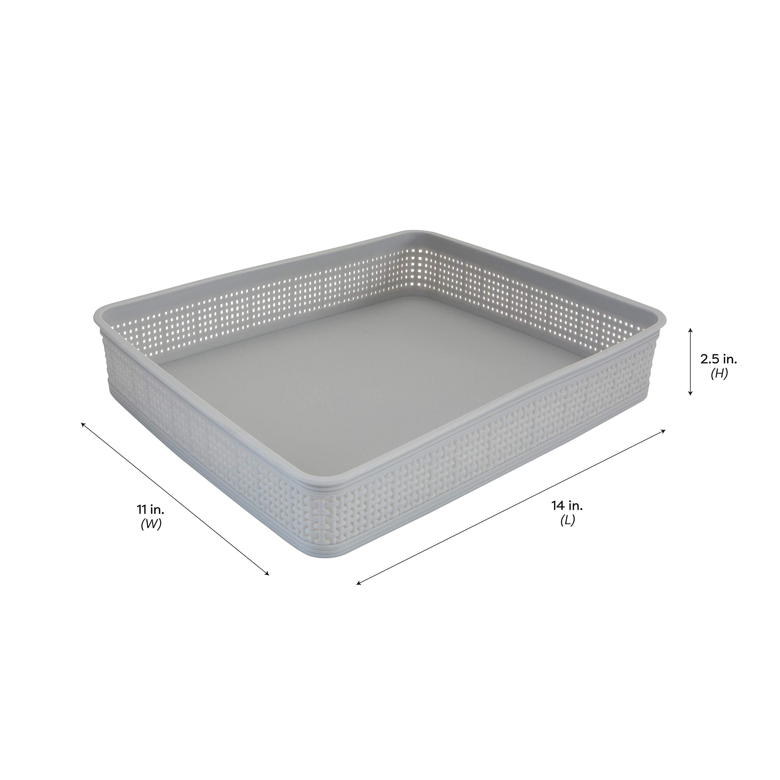 Simplify 5 Piece Organizing Set | Multiple Size Bins | Multipurpose | Office | Desk | Dorm | Bathroom | Storage Basket | Small I