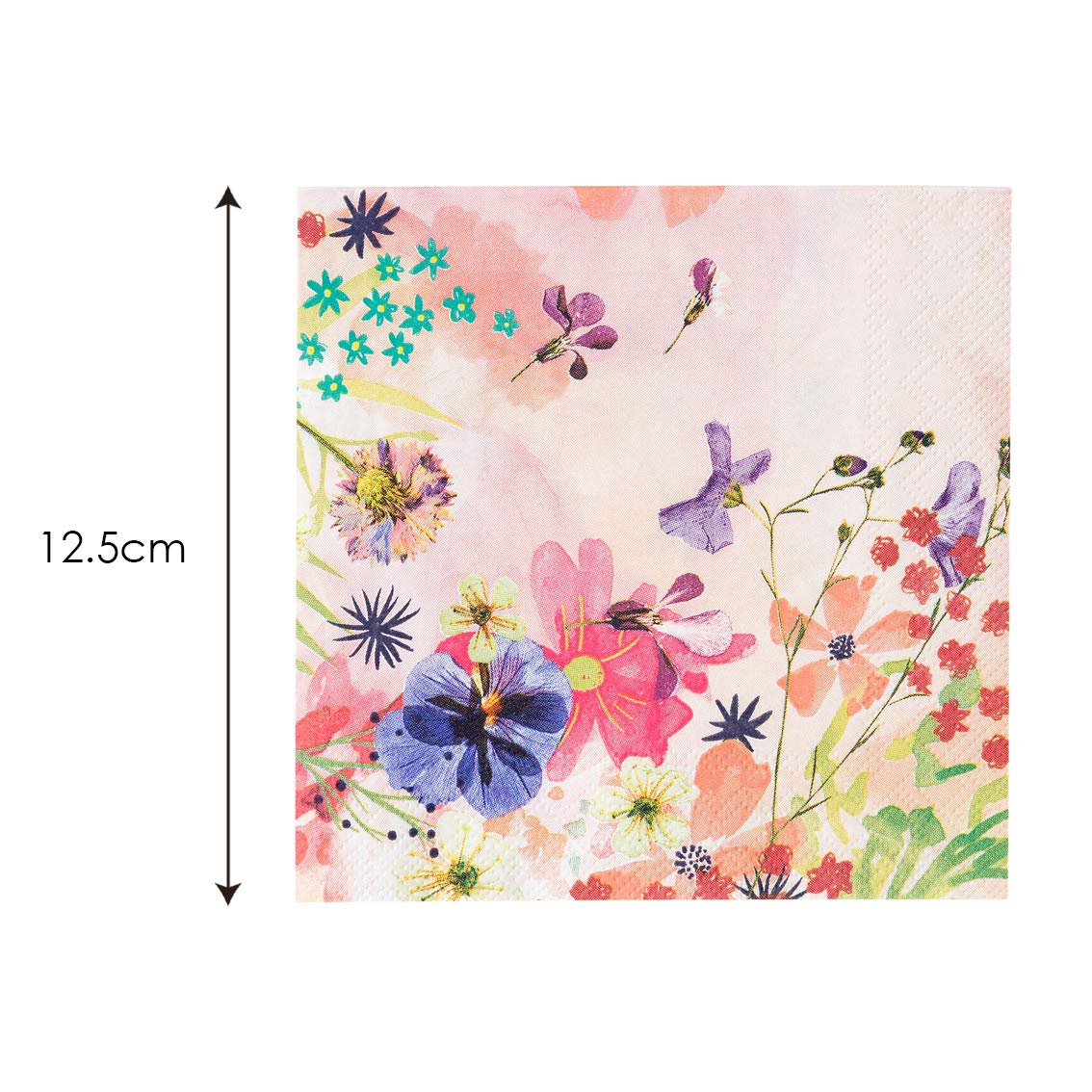 Talking Tables Bg-Cnapkin Blossom Tea Party Floral Napkins, Pack Of 20, 25 X 25Cm, 10'' X 10'', Pink