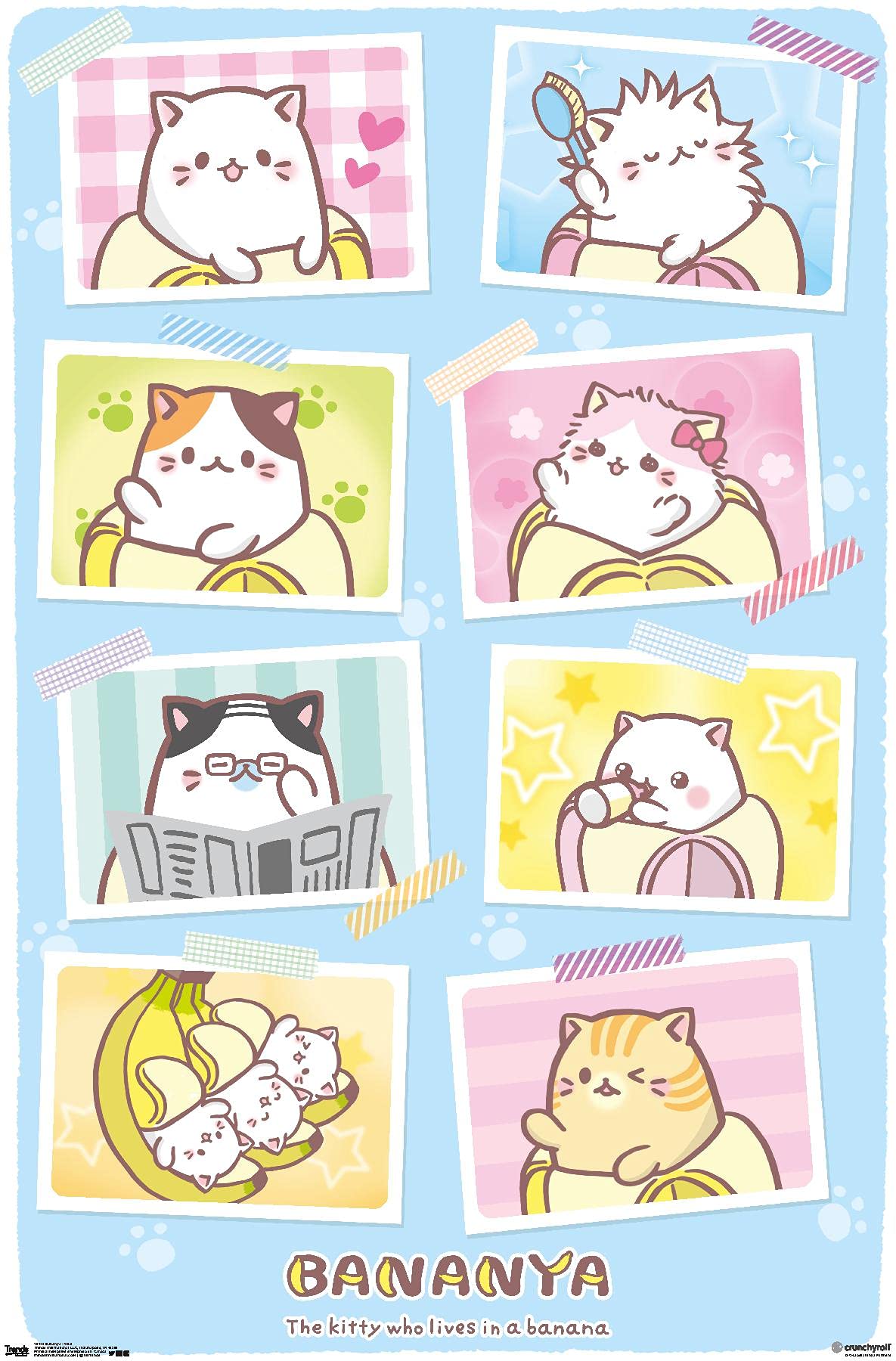 Trends International Bananya - Grid Wall Poster, 14.725'' X 22.375'', Premium Unframed Version