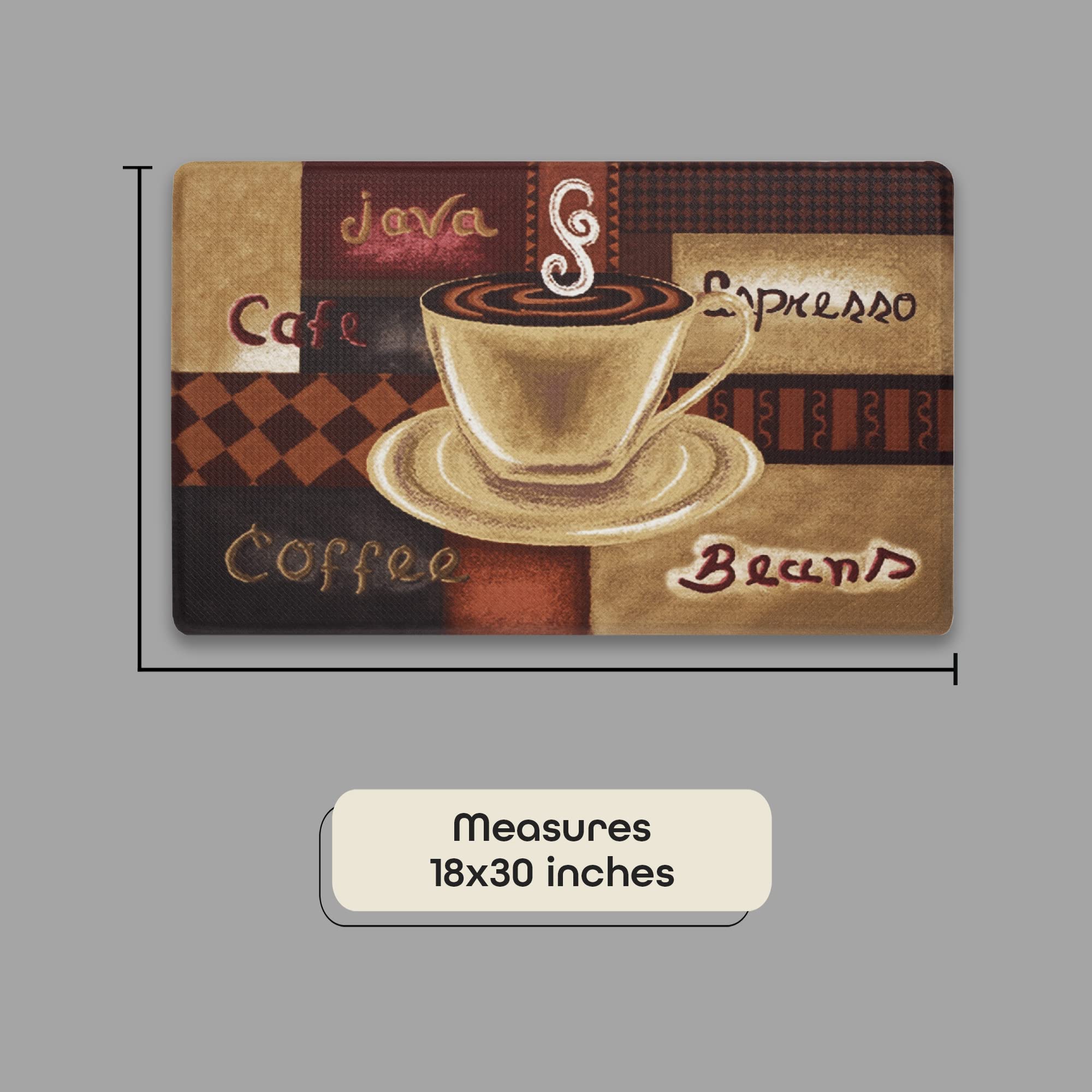Achim Home Furnishings Anti Fatigue Mat 18X30 - Coffee