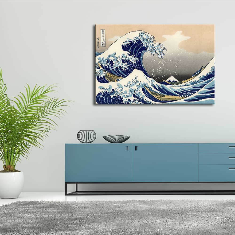 Wieco Art Great Wave Of Kanagawa Katsushika Hokusai Giclee Canvas Prints Wall Art Abstract Seascape Pictures Paintings For Livin