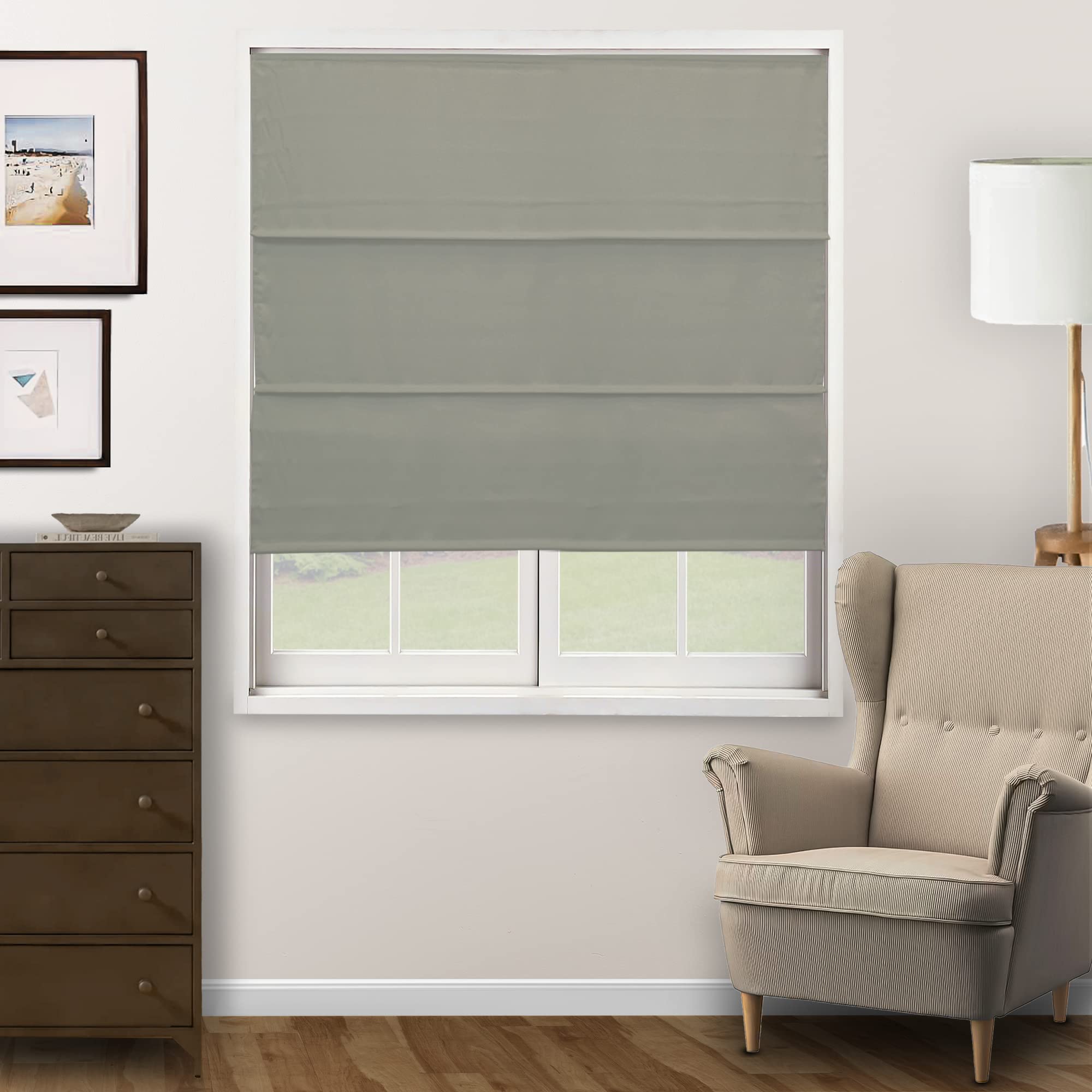 CHICOLOGY Roman Shades for Windows, Roman Window Shades, Roman Shades, Window Treatments, Window Shades for Home, Polyester Wind