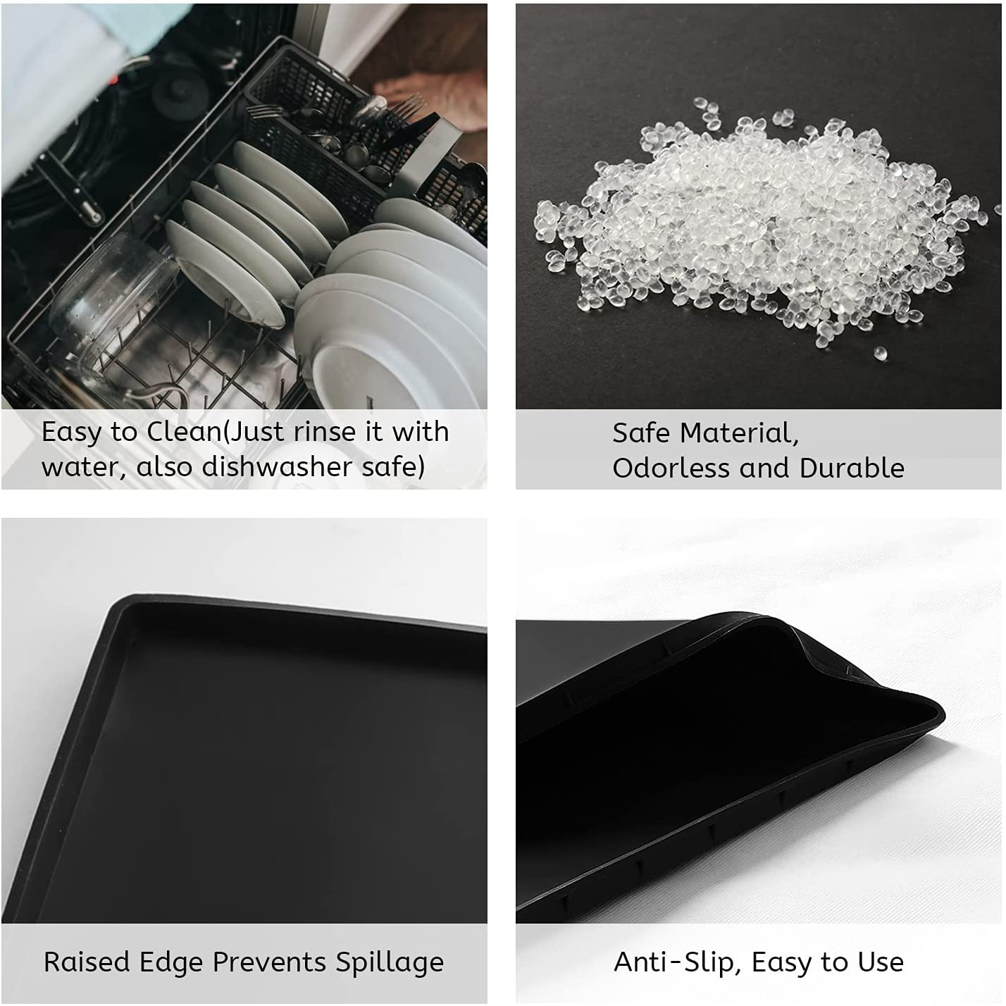 Pivby Silicone Mat Under Coffee Machine With Lip Coffee Maker Appliance Automatic Machines Espresso Accessory Black Multifunctio