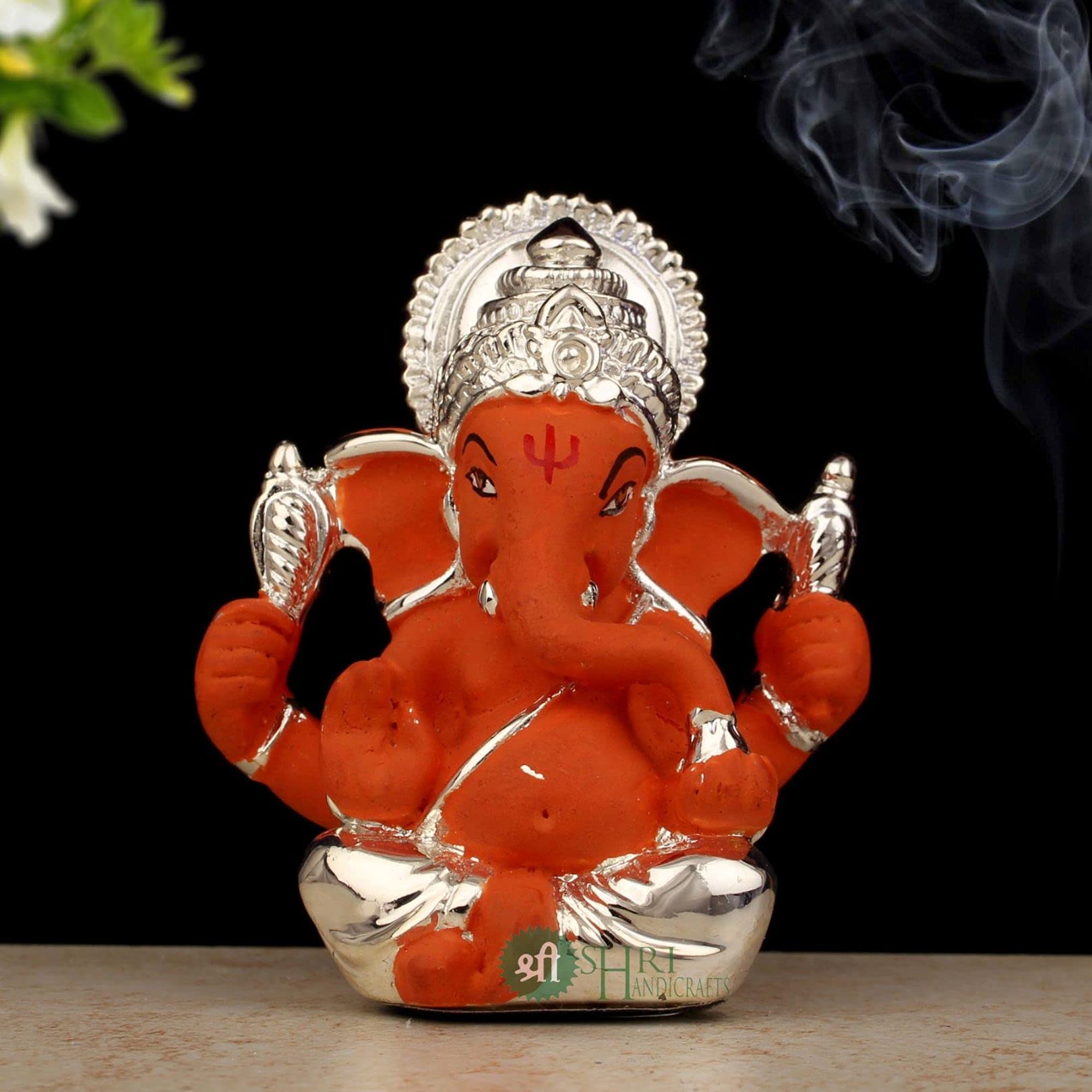 Profound Craft Resin Ganesha Idol Statue Figurine Decorative Ganesh Murti For Home Decoration And Gifts Handcrafted Ganesh Ji Mu
