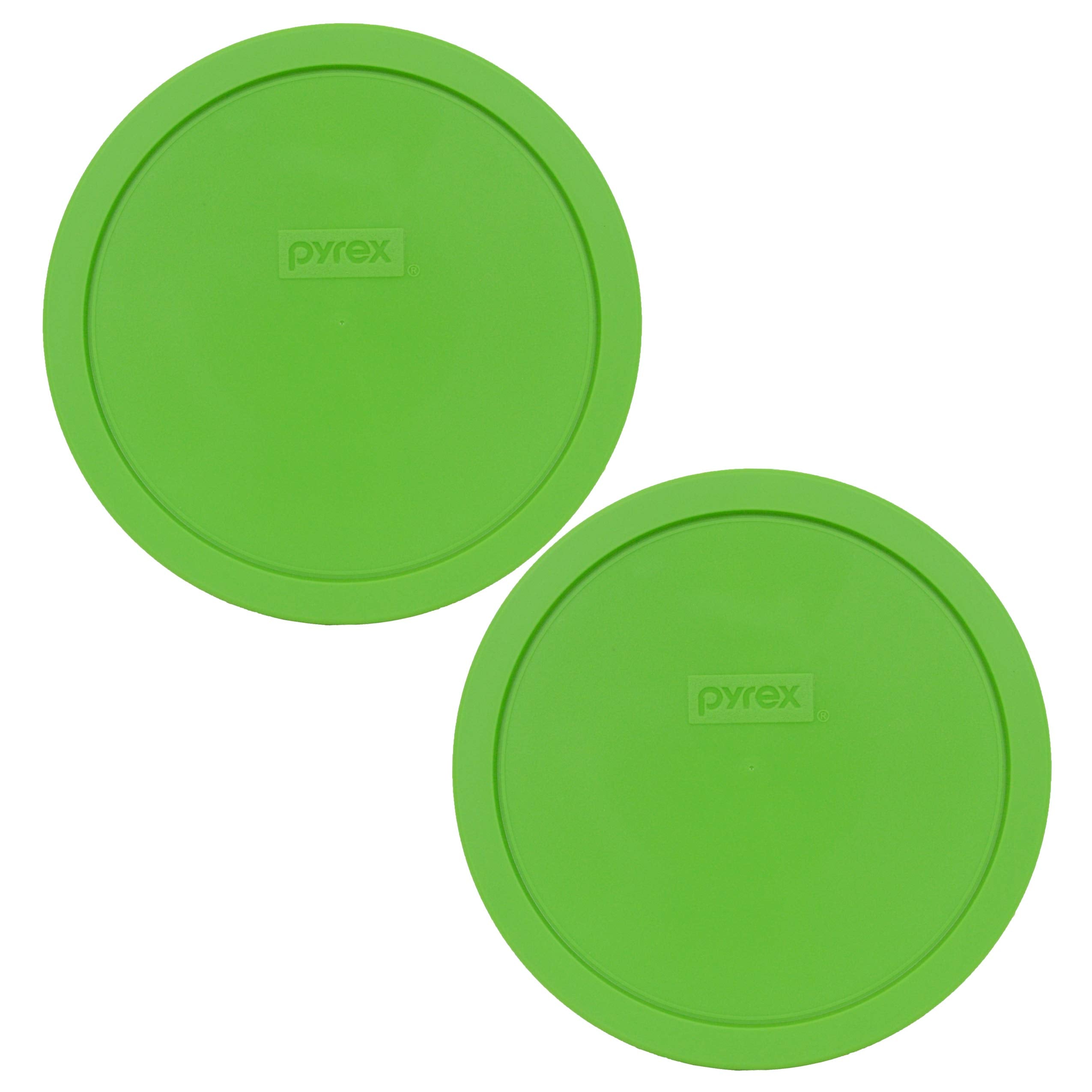 Pyrex Bundle - 2 Items: 7402-Pc 6/7-Cup Green Plastic Food Storage Lids