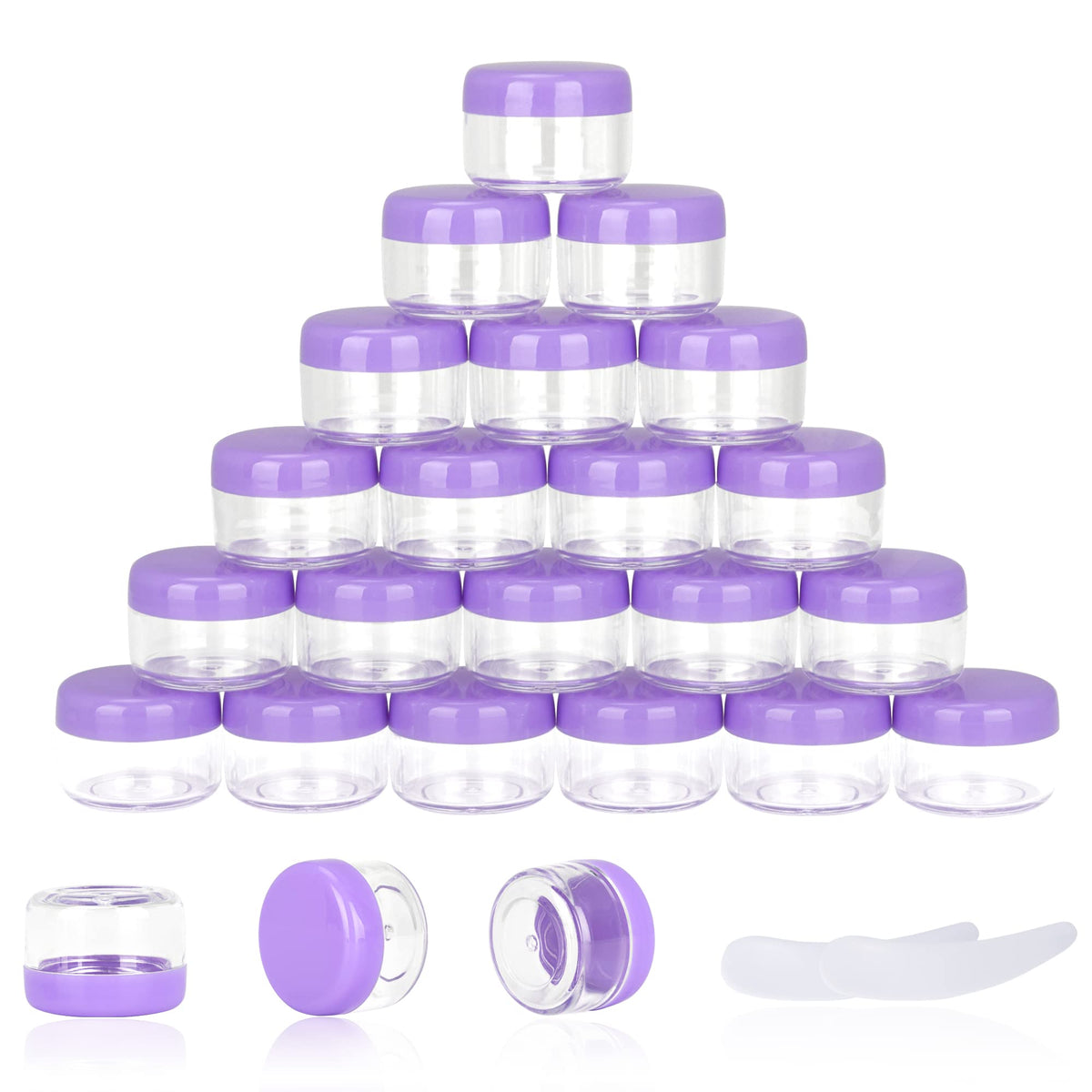 Small Sample Jars Stackable 25Pcs 5 Gram Sample Containers, 5Ml Empty Jars With Lids, Small Cosmet ...