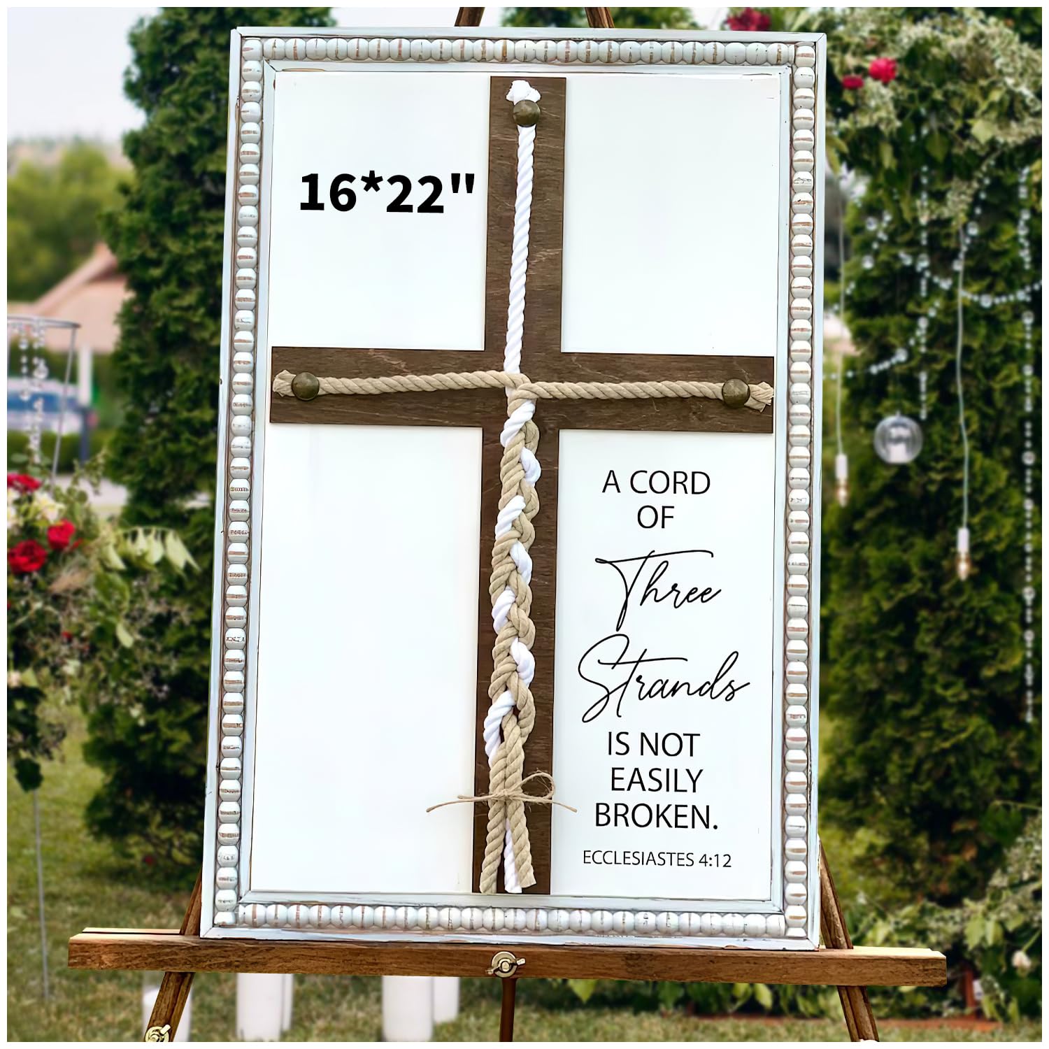 Three Strands Cord Wedding Unity Sign, Cross to Braid or Tie Gods Knot - A Cord of Three Strands is Not Easily Broken - Handfas