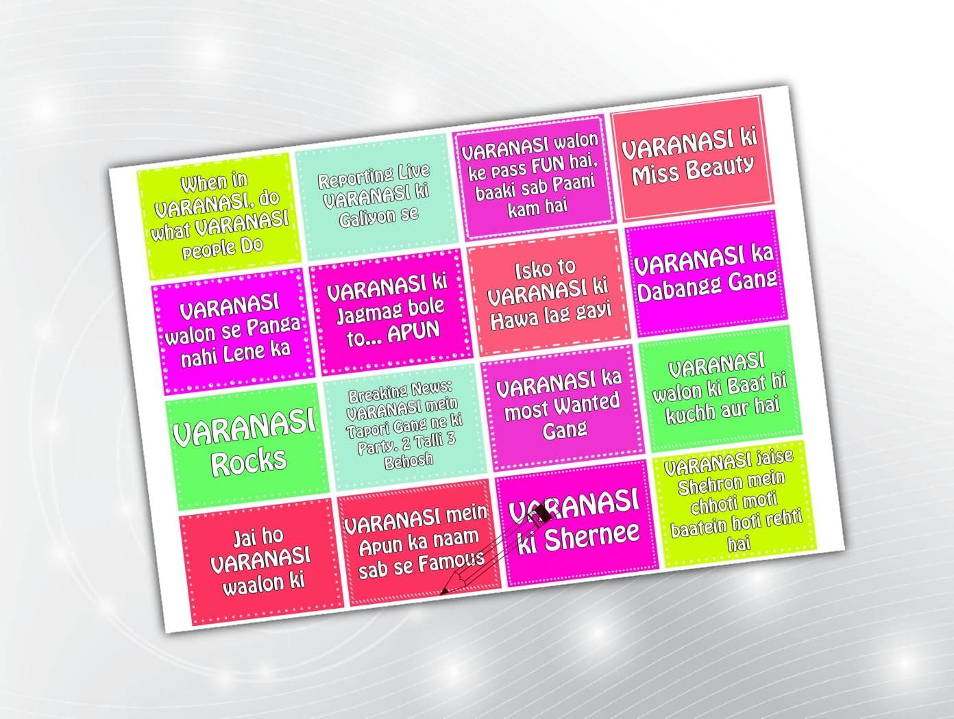 PartyStuff Props  Varanasi City Speech Bubbles (16 Piece)