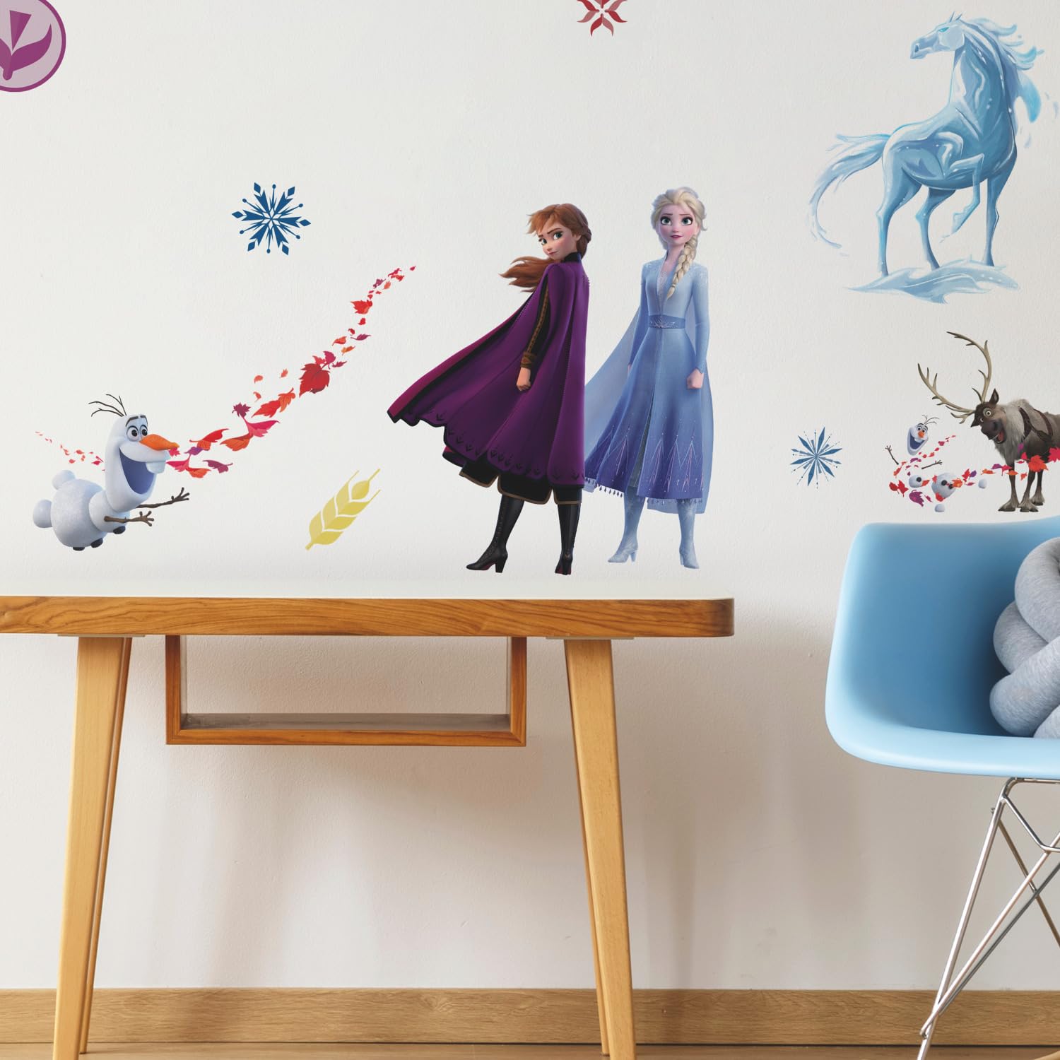 Roommates Rmk4075Scs Frozen Ii Peel And Stick Wall Decals, 1.86'' X 1.87'' X 7.12'' X 12.72 '', Blue. White, Purple