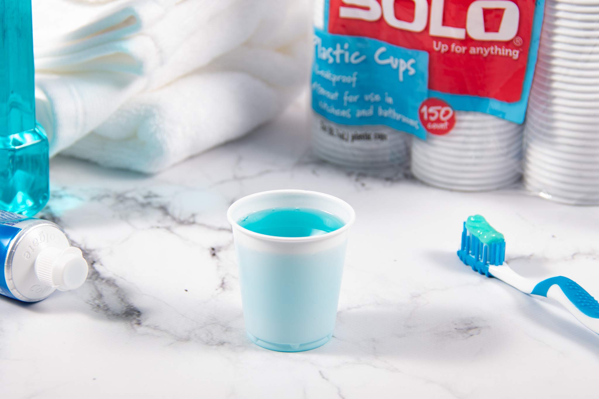 SOLO Cup Plastic Bath Refill Cups  White  3 Ounce  600 Count  150 Count (Pack of 4)
