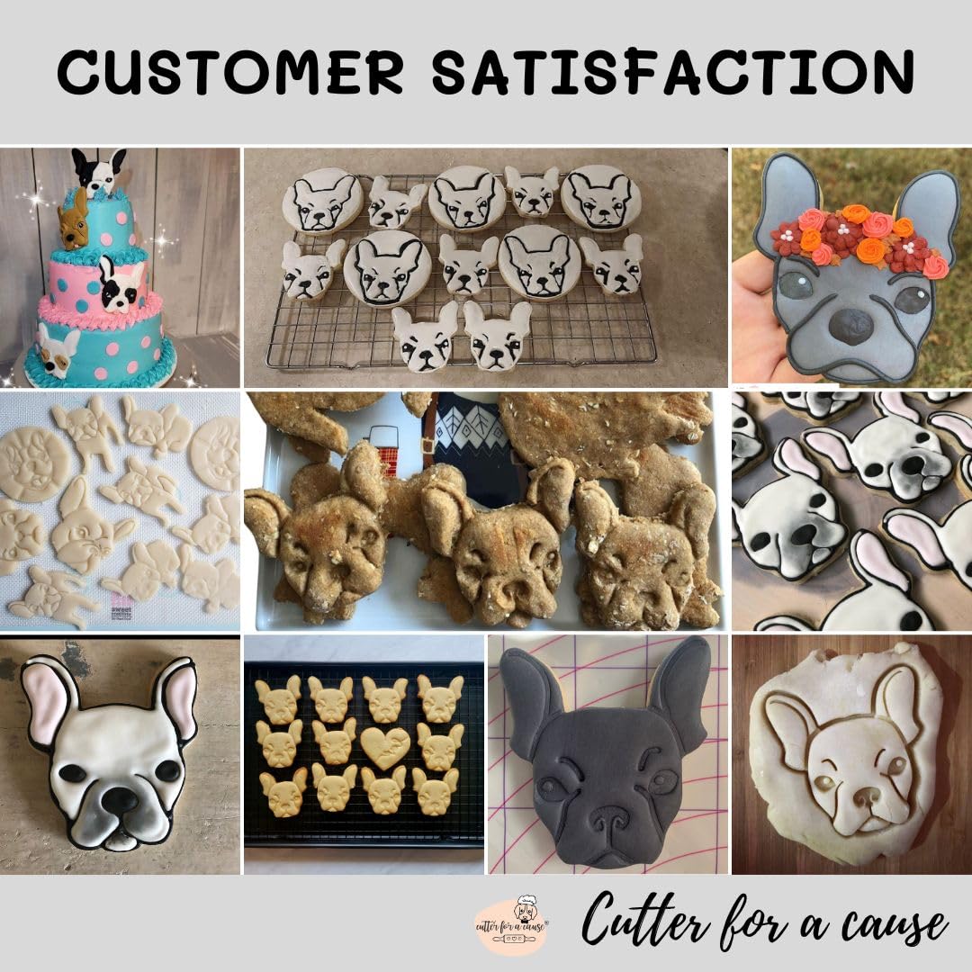 French Bulldog Cookie Cutter And Dog Treat Cutter - Face - 3 Inch