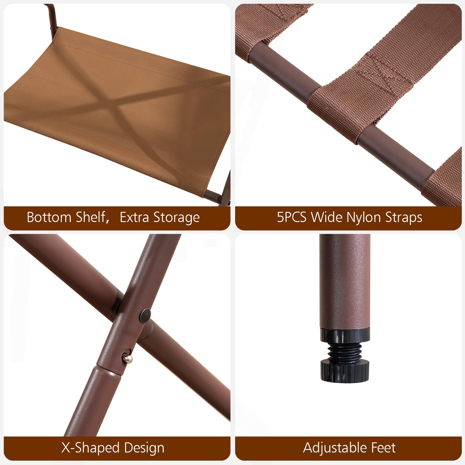 Amhancible Luggage Rack, Set Of 2, Foldable Suitcase Stands For Guest Room, Metal Luggage Holder With Storage Shelf For Bedroom,