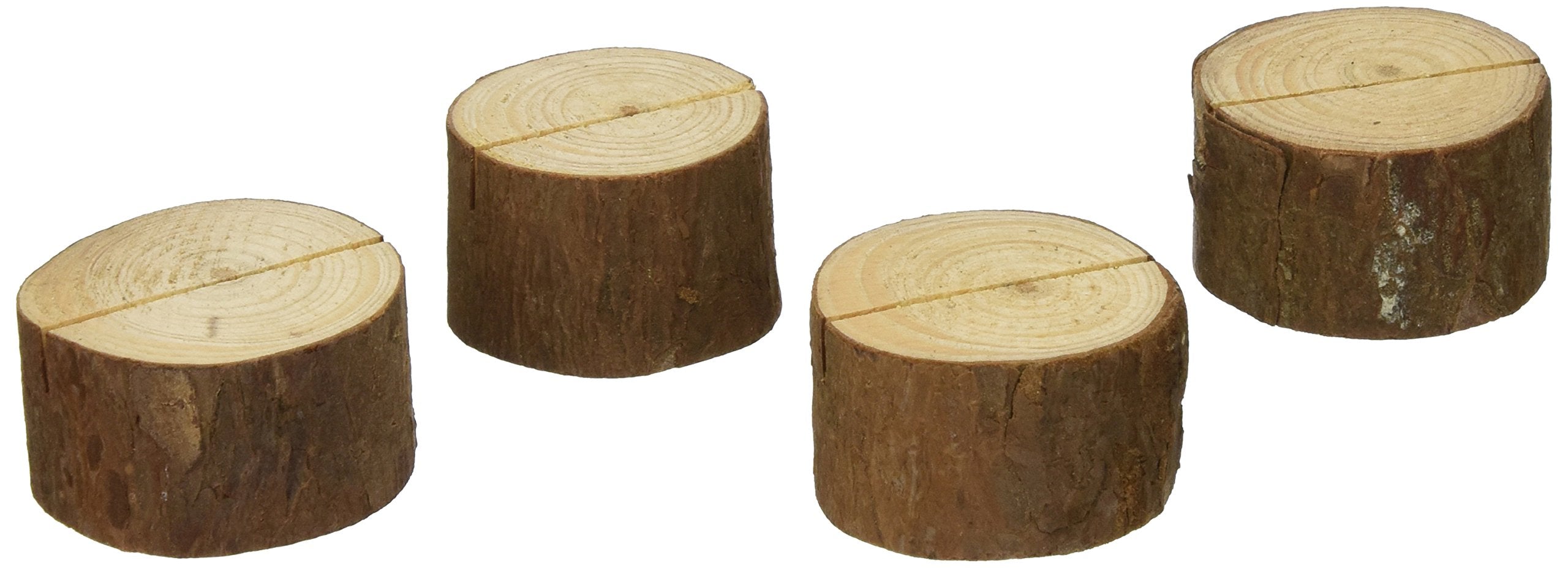 Kate Aspen 4 Count Wood Place Card/Photo Holder, Rustic Real