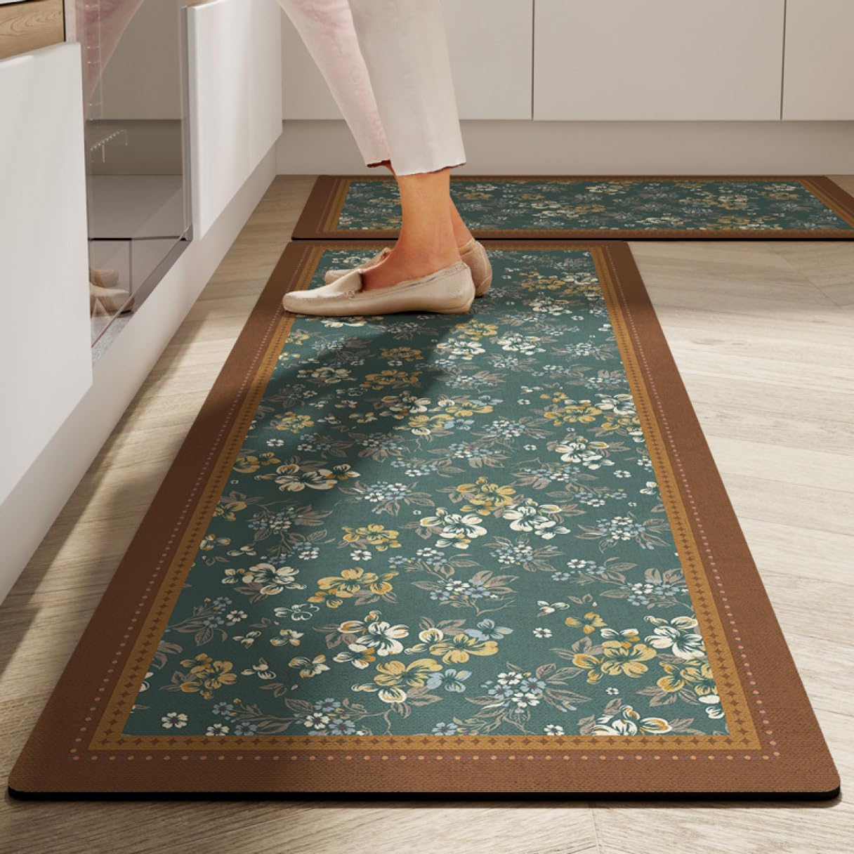 Shreevoke AntiSkid Kitchen Mat For Floor | Waterproof & OilResistant Runner Rug For Kitchen, Hallway & Home | Soft Cushioned A