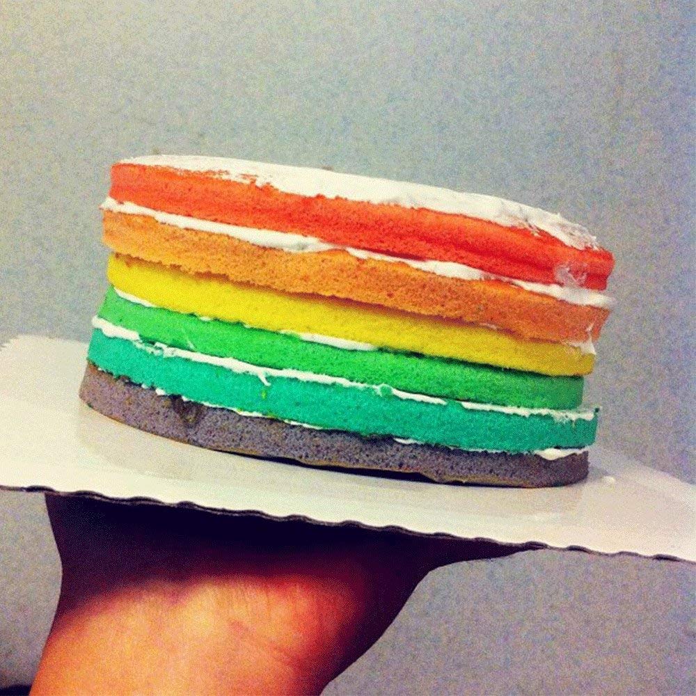 Webake Layer Cake Pans Set, 6 Inch Round Rainbow Cake Baking Pans, Silicone Cake Mold For Jumbo Whoopie Pie Cake Vegetable Panca
