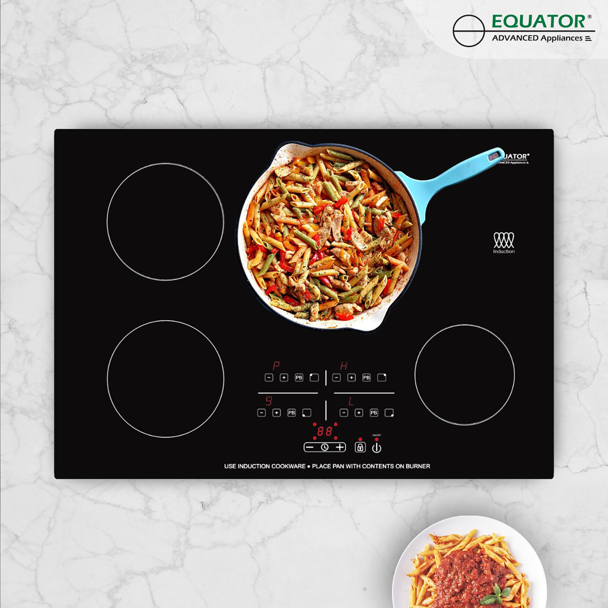 Equator 30'' Built-In 4 Burner Induction Cooktop 9 Level Power Boost 220V