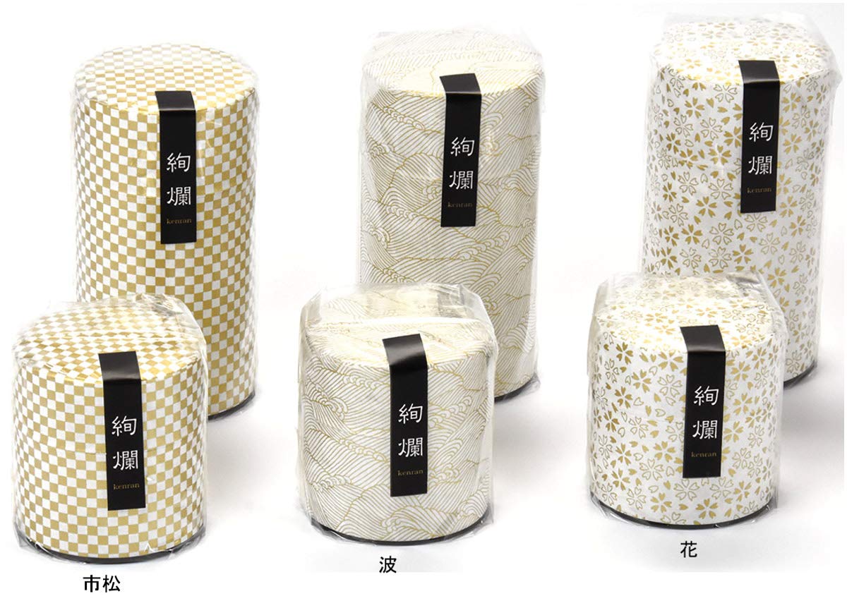 Yamako Pokkan A Japanese Tea Tin Canister, Air Tight, Double Lid, 200G Tea Capacity (Sakura - Cherry Blossom Pattern, L - 200G)