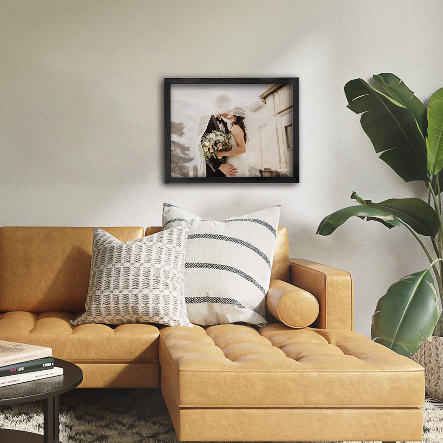 Framed Custom Canvas Prints With Your Photos Personalized Photo To Canvas Print Gifts For Couples Friends Family Baby Pets 16X12