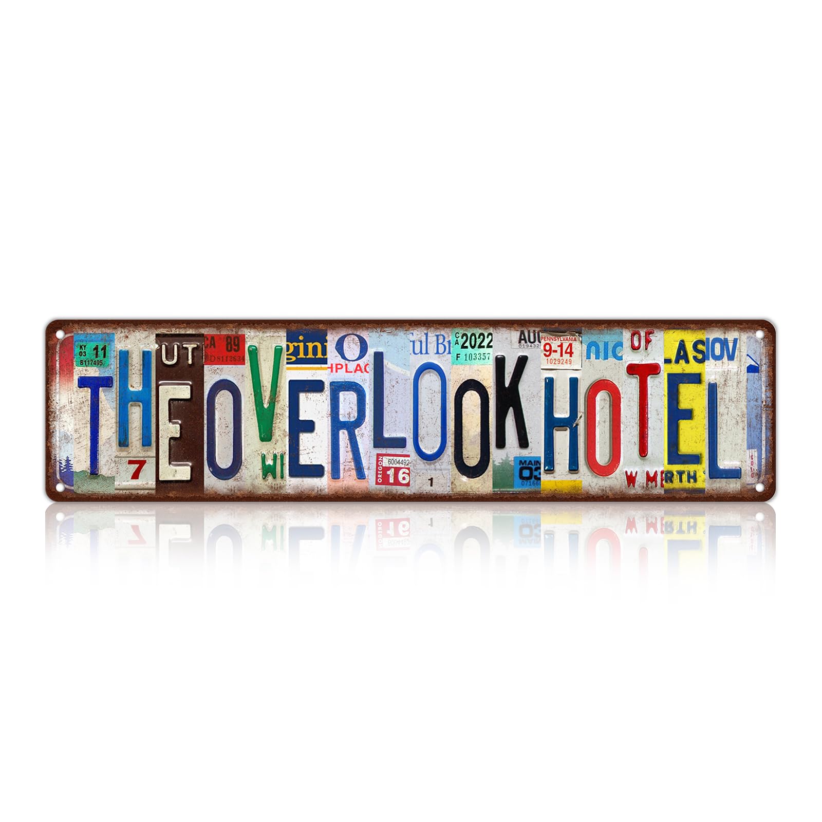 Vintage The Overlook Hotel Wall Decor Street Signs Home Bar Coffee Metal Tin Signs 16 x 4 Inches