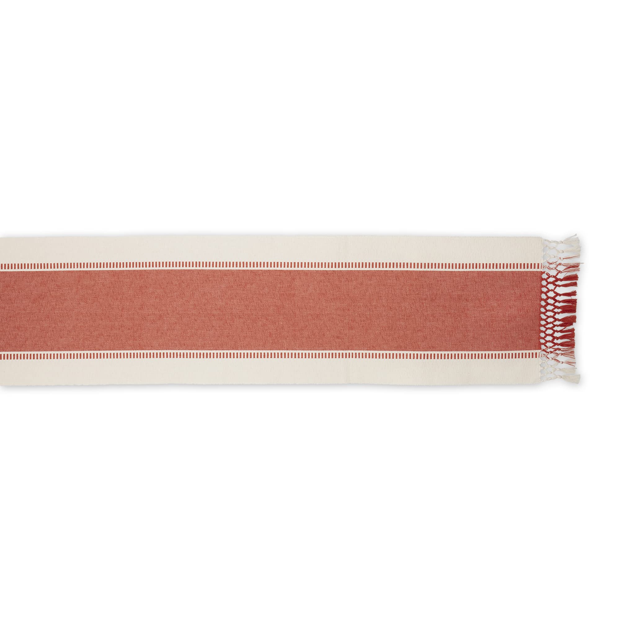 SPICE DOBBY STRIPE RIBBED TABLE RUNNER 13x72