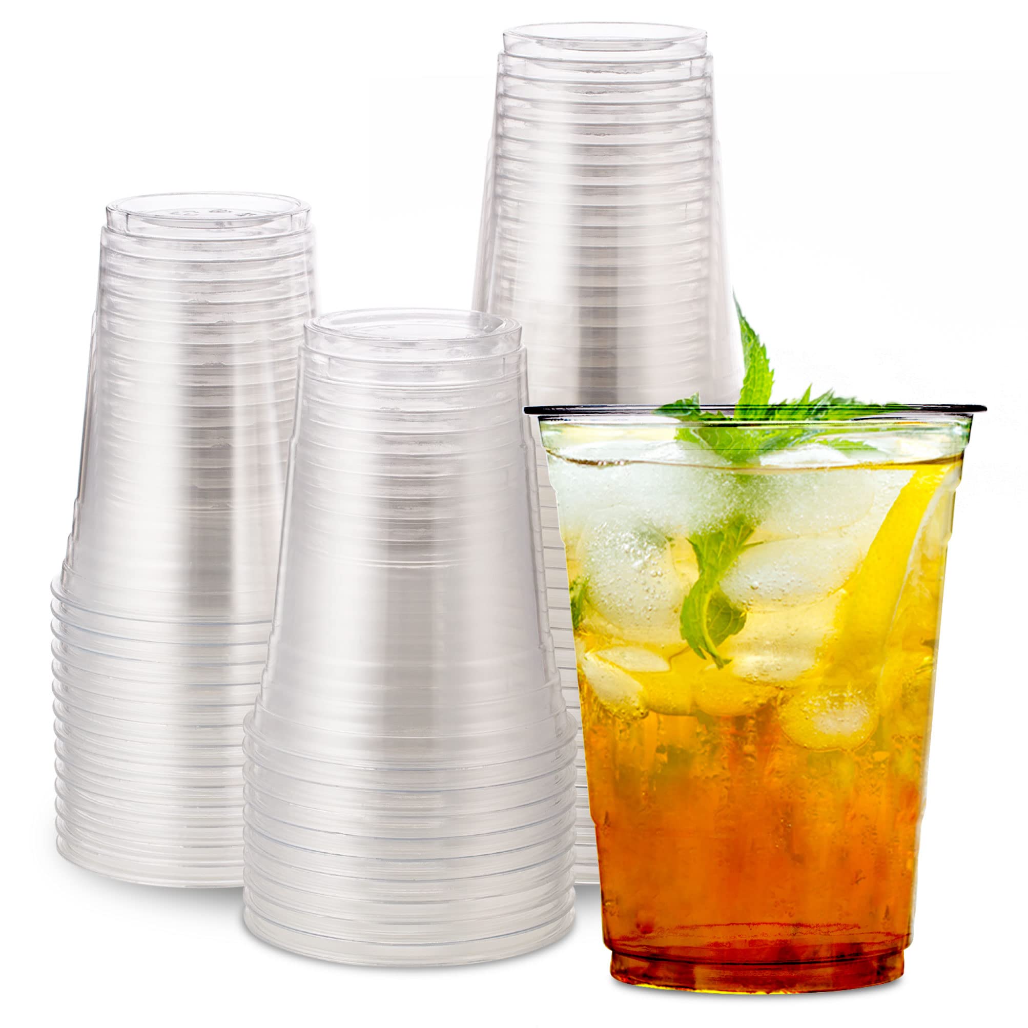 [200 Count] Hakoware By Harvest Pack 16Oz Ultra Clear Disposable Plastic Cold Cups