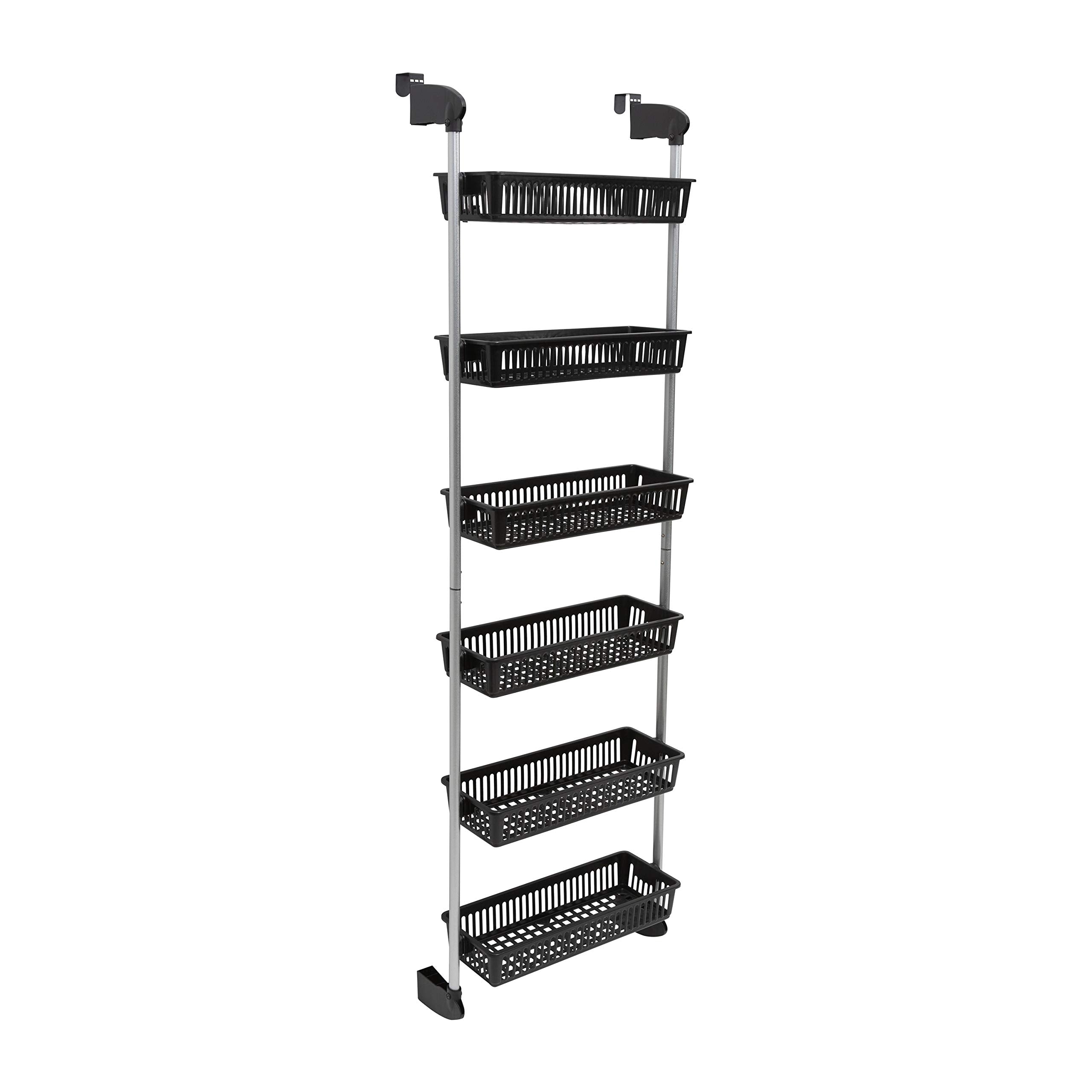 Neu Home Over the Door 6-Basket Hanging Storage Unit with Hooks
