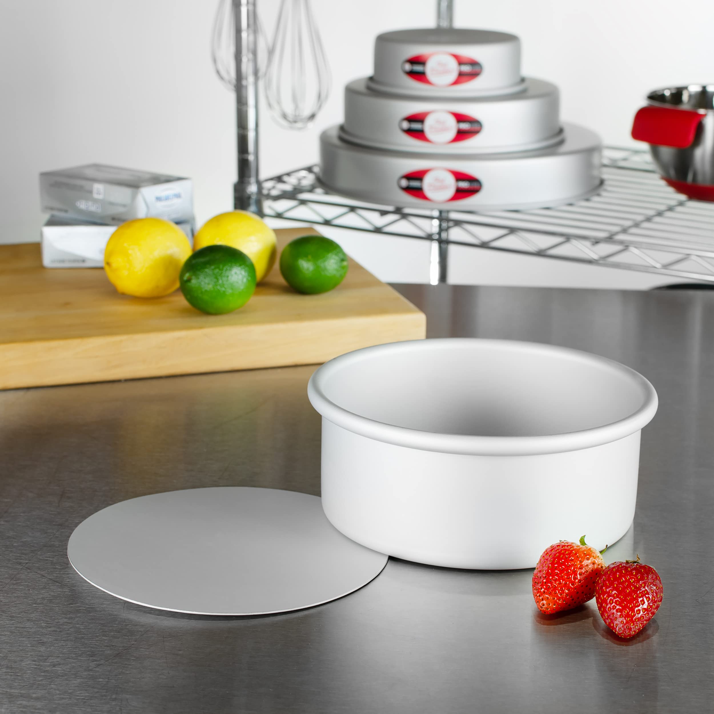 Fat Daddio'S Pcc-73Set Anodized Aluminum Round Cheesecake Pans, 2 Piece Set, 7 X 3 Inch