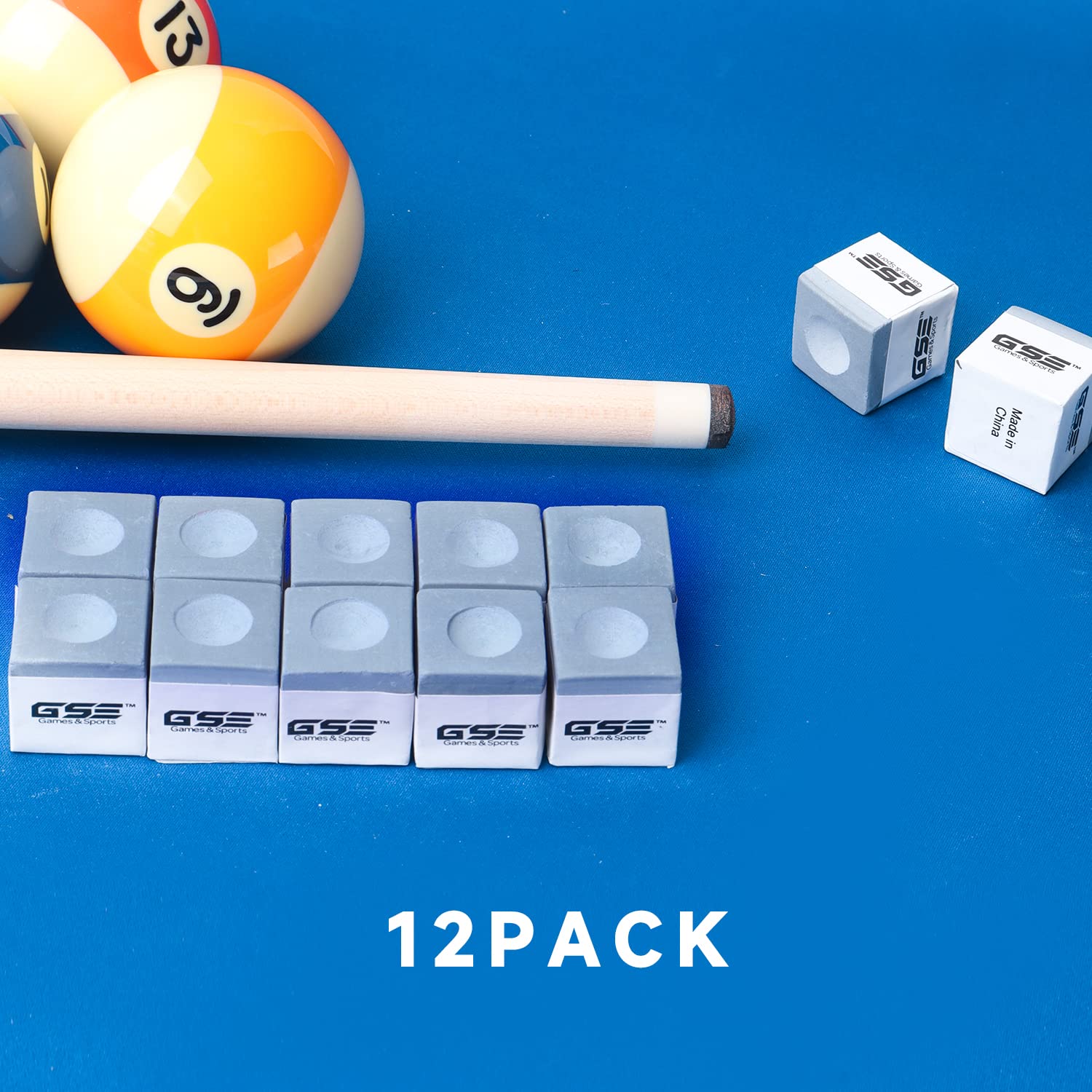 Gse Games  Sports Expert 12-Pack Of Billiardpool Cue Chalks (Gray)