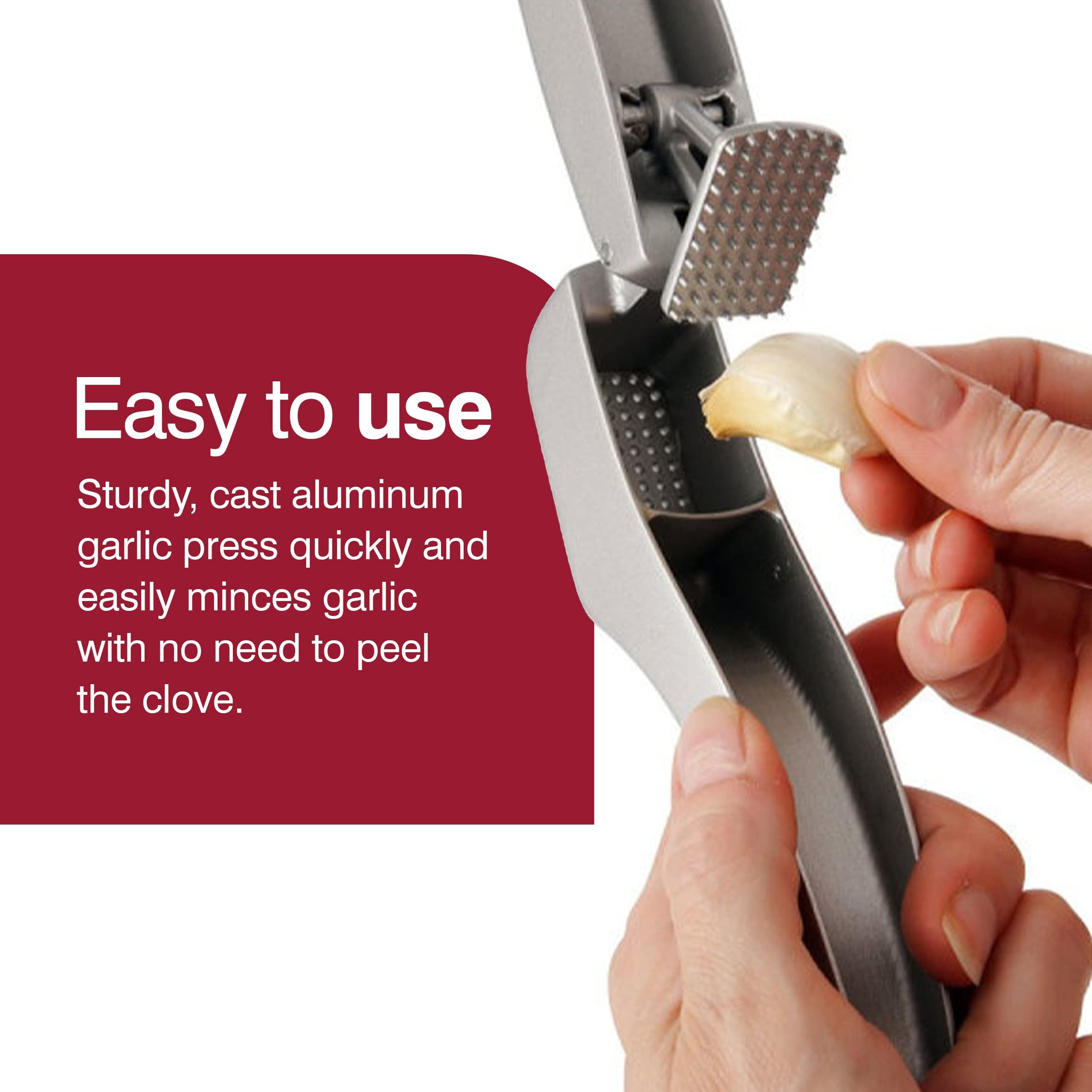 Zyliss Susi 3 Garlic Press - Aluminium Garlic Press With Built-In Cleaning Tool - Kitchen Gadget Essentials - Garlic Crusher, Mi
