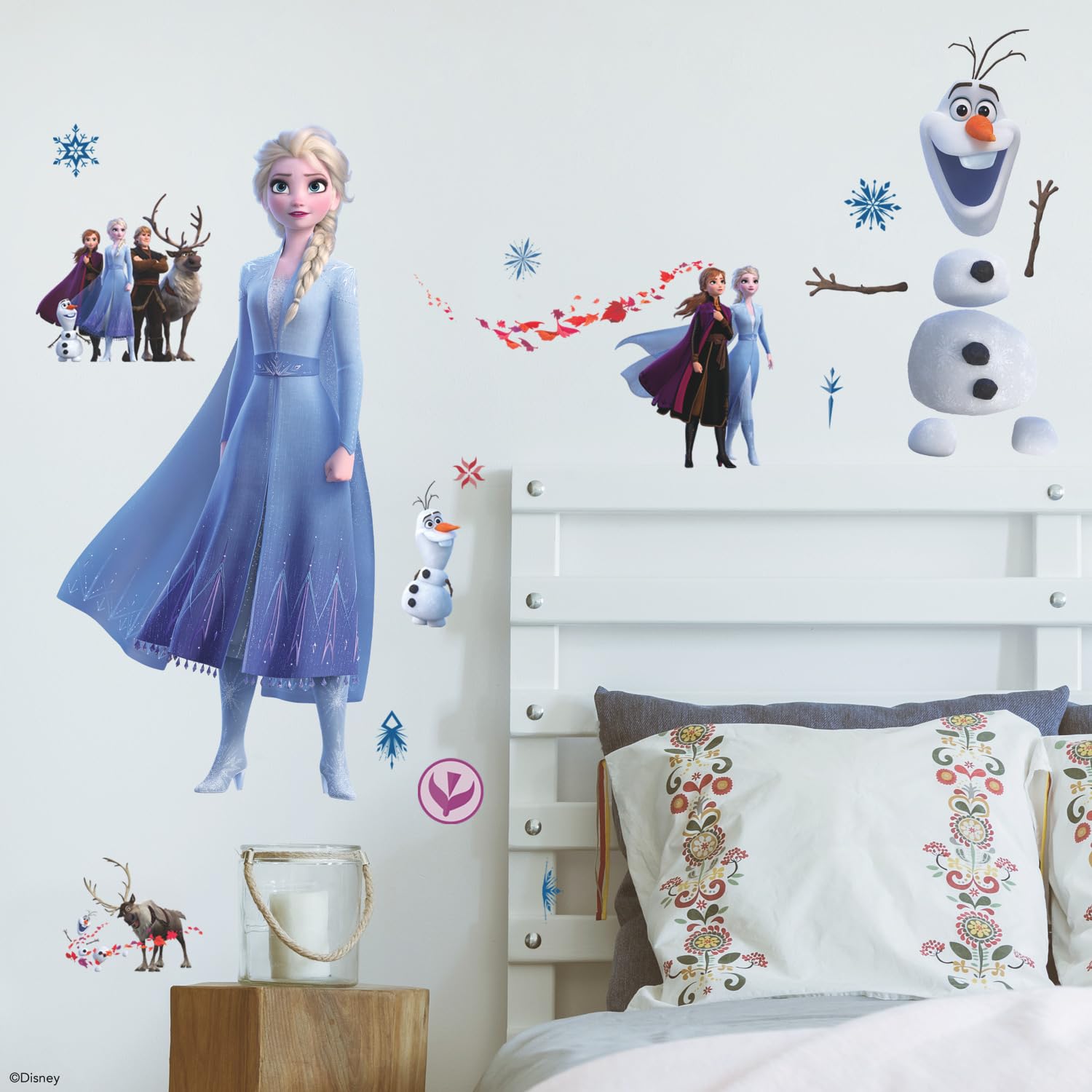 Roommates Rmk4075Scs Frozen Ii Peel And Stick Wall Decals, 1.86'' X 1.87'' X 7.12'' X 12.72 '', Blue. White, Purple